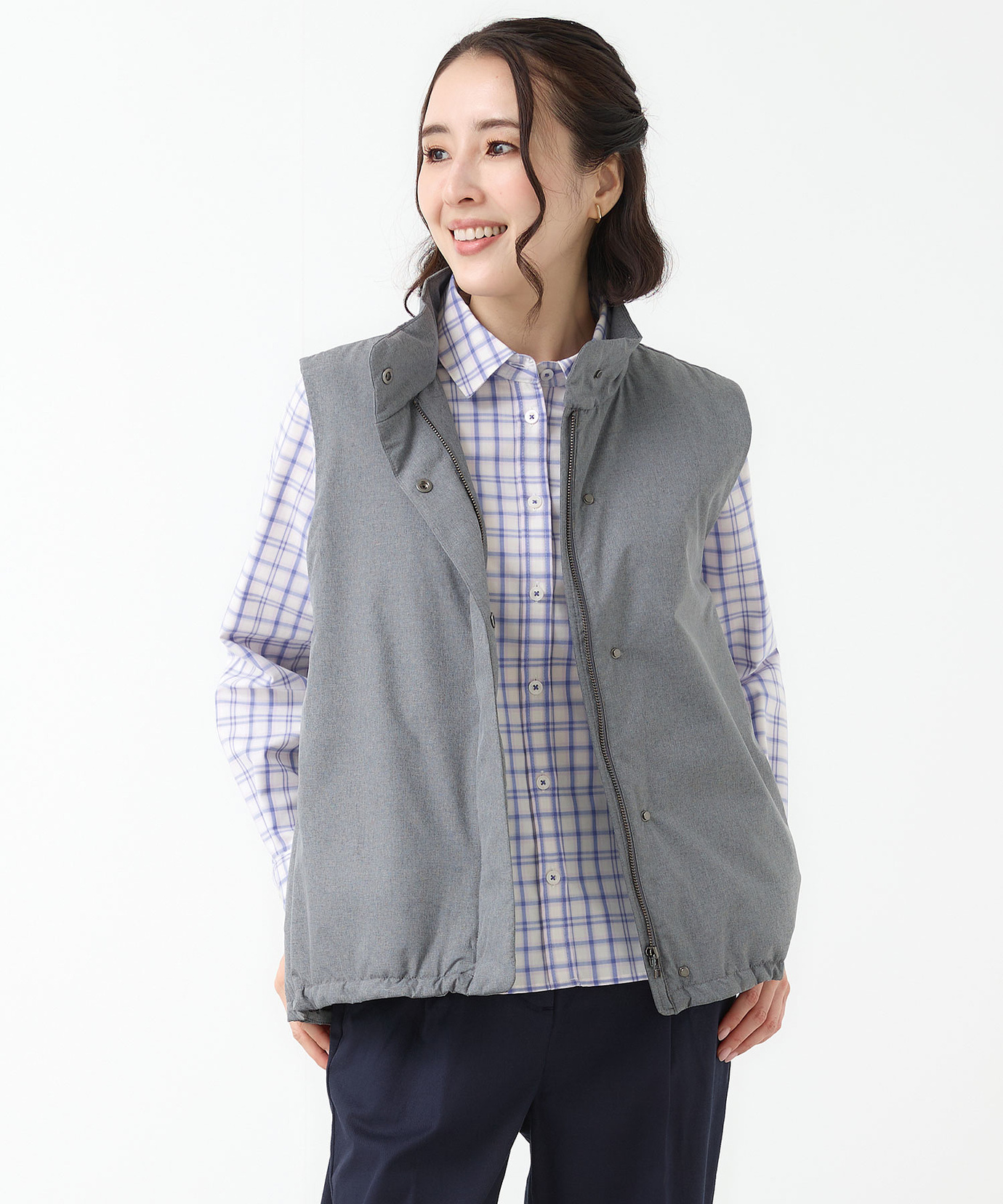 レディース 中綿 タフタ ベスト【撥水加工】通販 [0304-61400