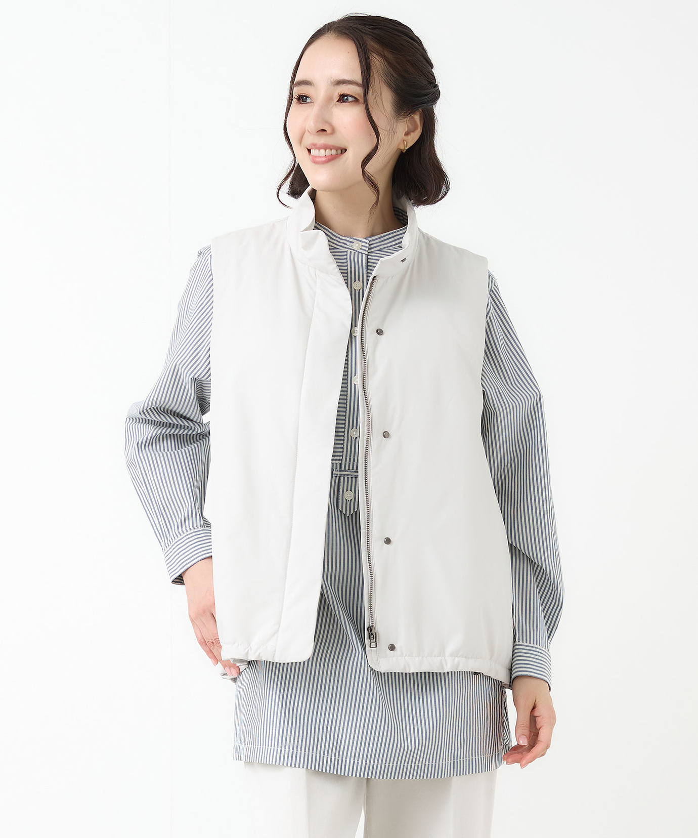 レディース 中綿 タフタ ベスト【撥水加工】通販 [0304-61400