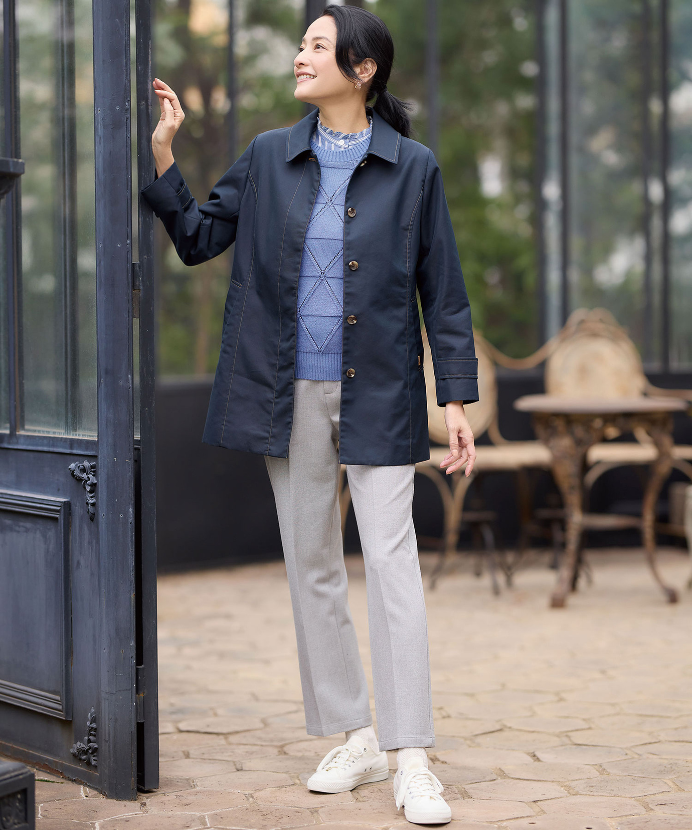 レディース センタープレス ストレート パンツ通販 [0305-51500