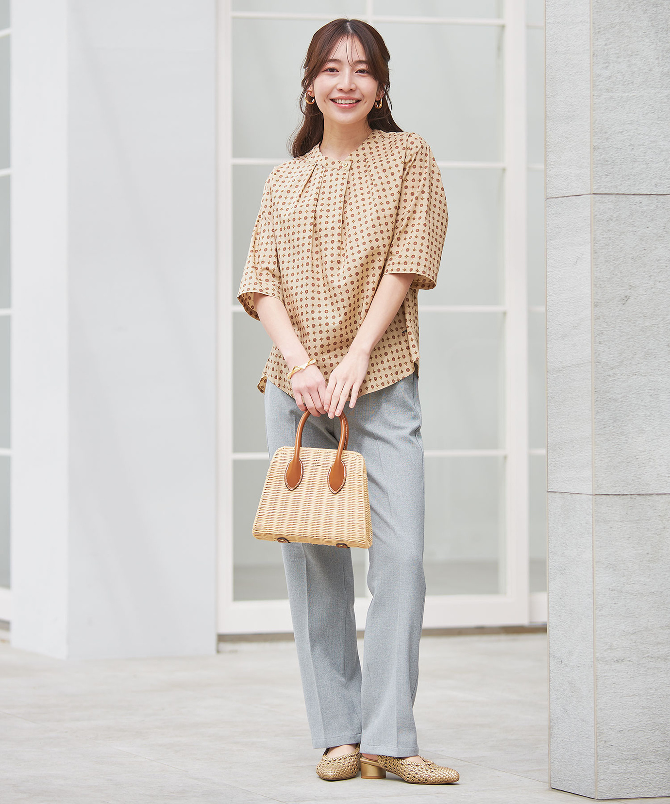 レディース センタープレス ストレート パンツ通販 [0305-51500