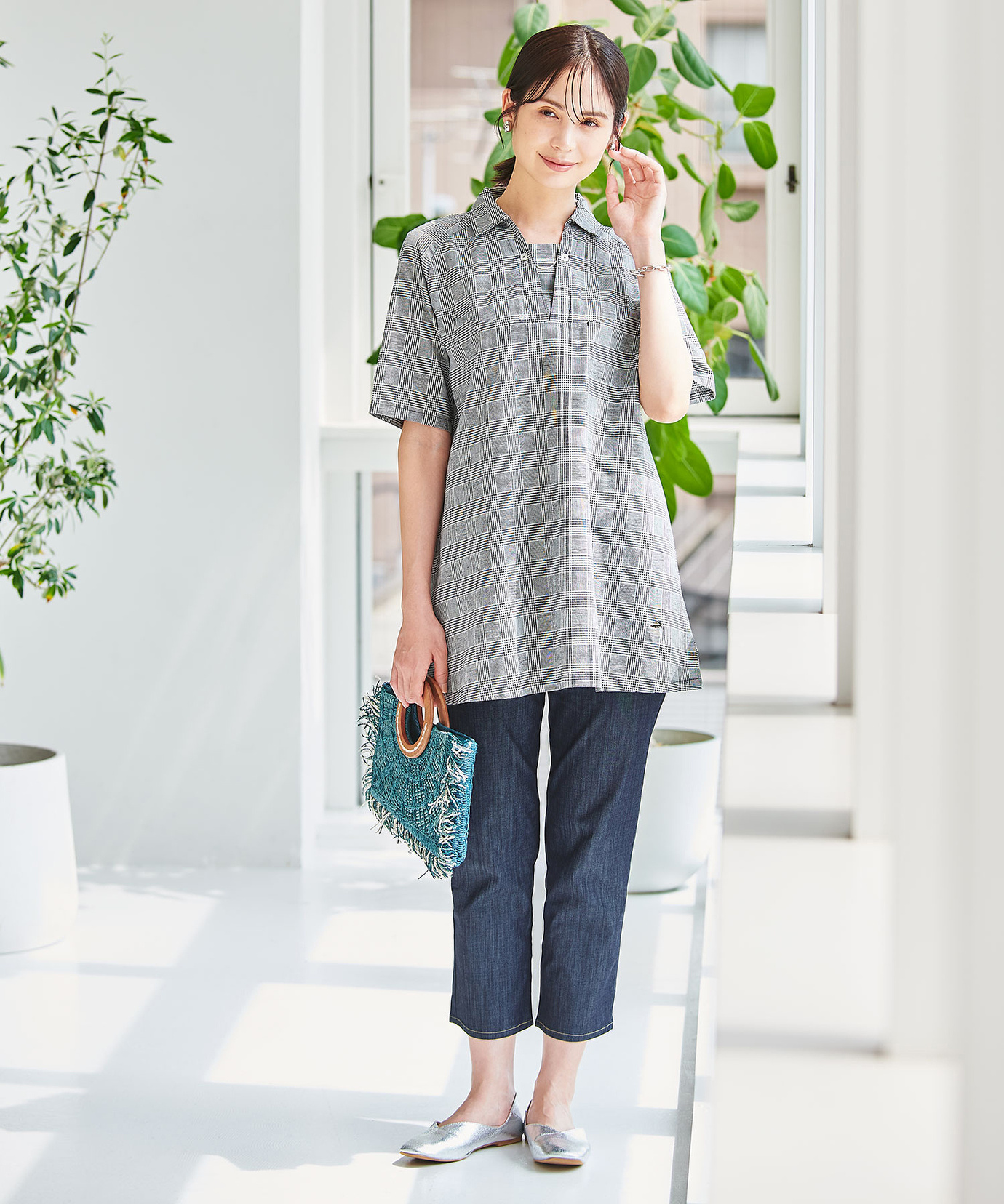 レディース デニム クロップド丈 パンツ【接触冷感】通販 [0305-53503