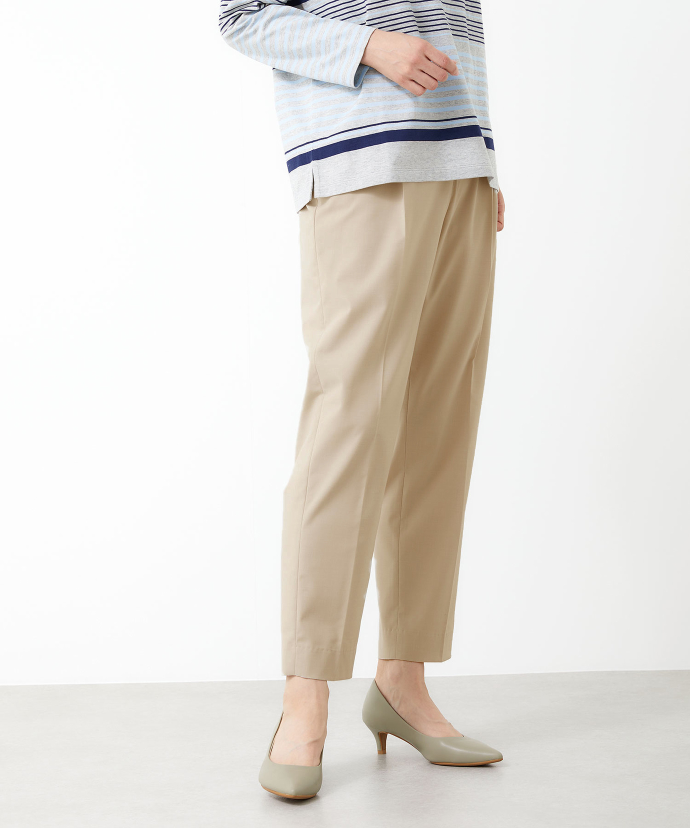 レディース センタープレス ストレッチ パンツ通販 [0305-53506