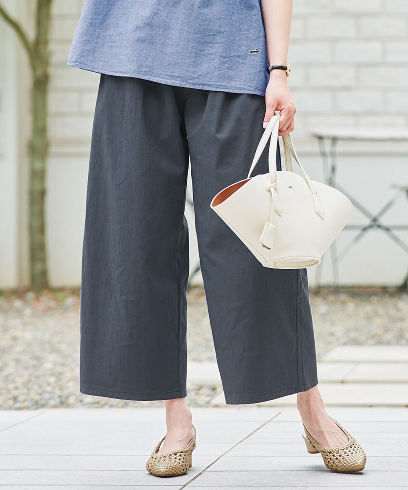 レディース リネンブレンド イージー パンツ通販 [0305-53507