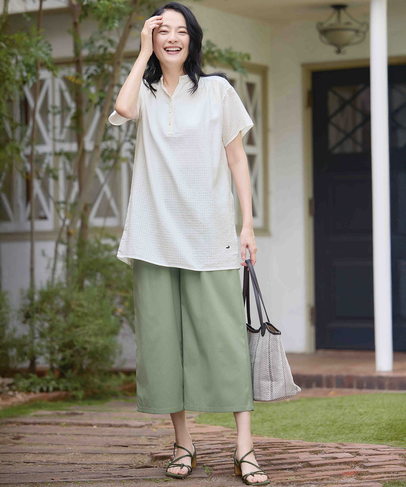 レディース リネンブレンド イージー パンツ通販 [0305-53507