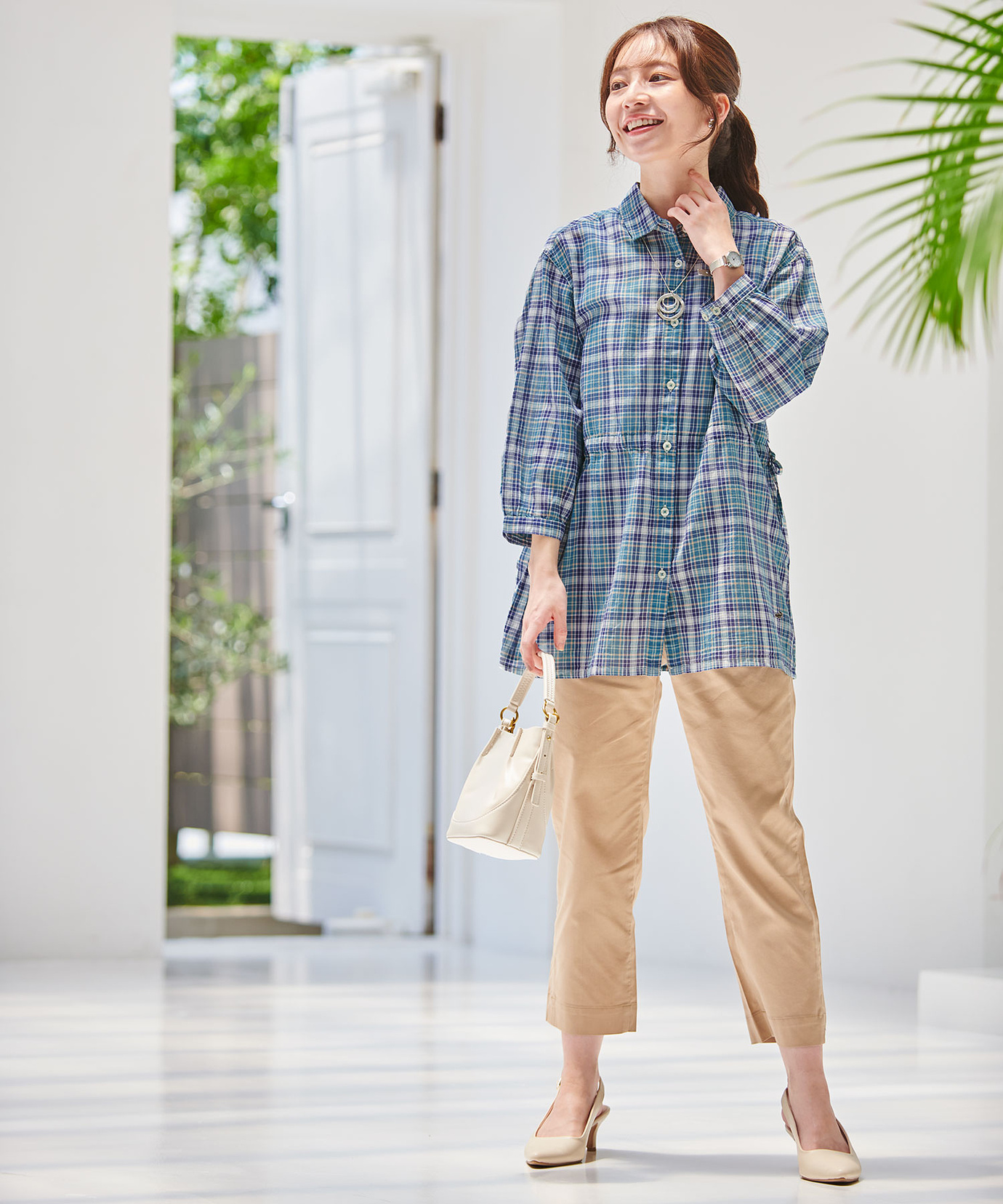 レディース クロップド丈 スリム パンツ通販 [0305-54500