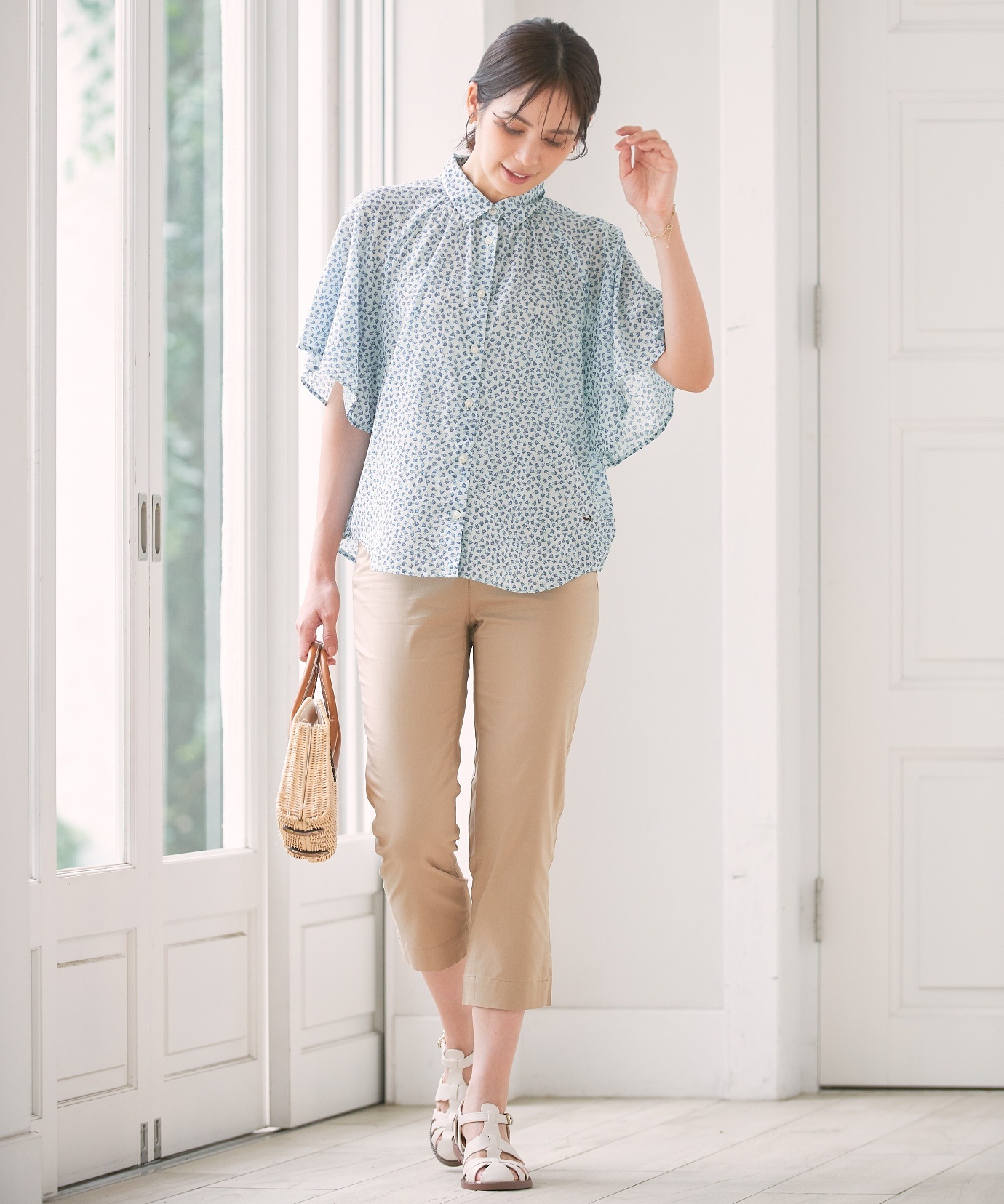 レディース クロップド丈 スリム パンツ通販 [0305-54500