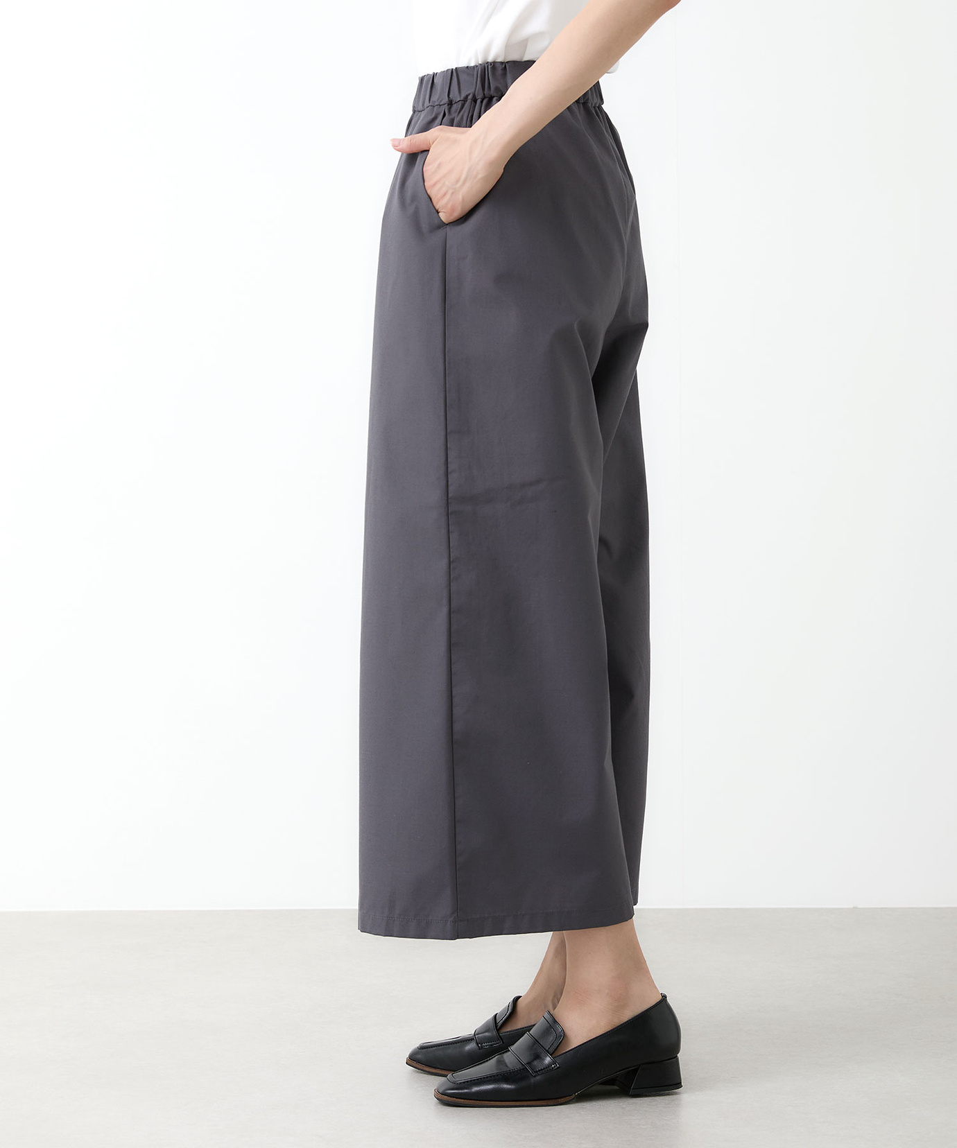 レディース リネンブレンド ワイドパンツ通販 [0305-54502