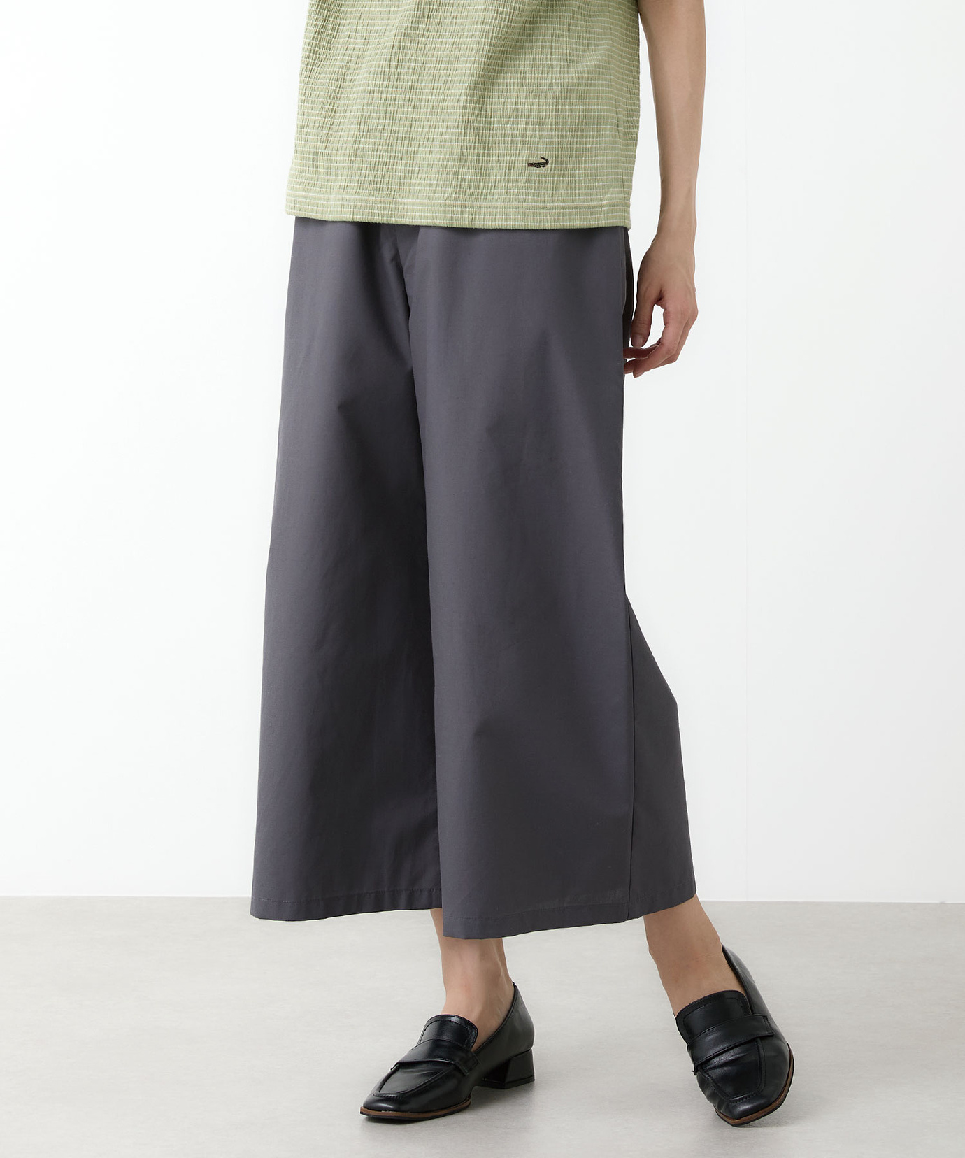 レディース リネンブレンド ワイドパンツ通販 [0305-54502