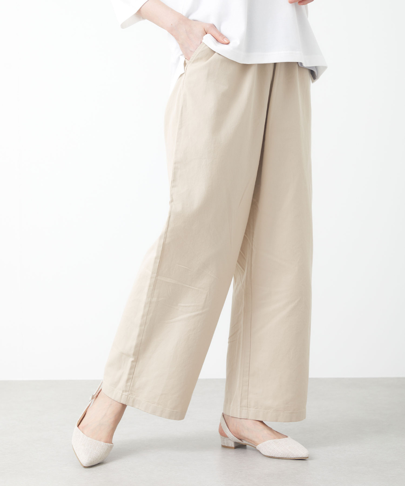 レディース ツイルコットン プルオン パンツ【一部店舗限定】通販