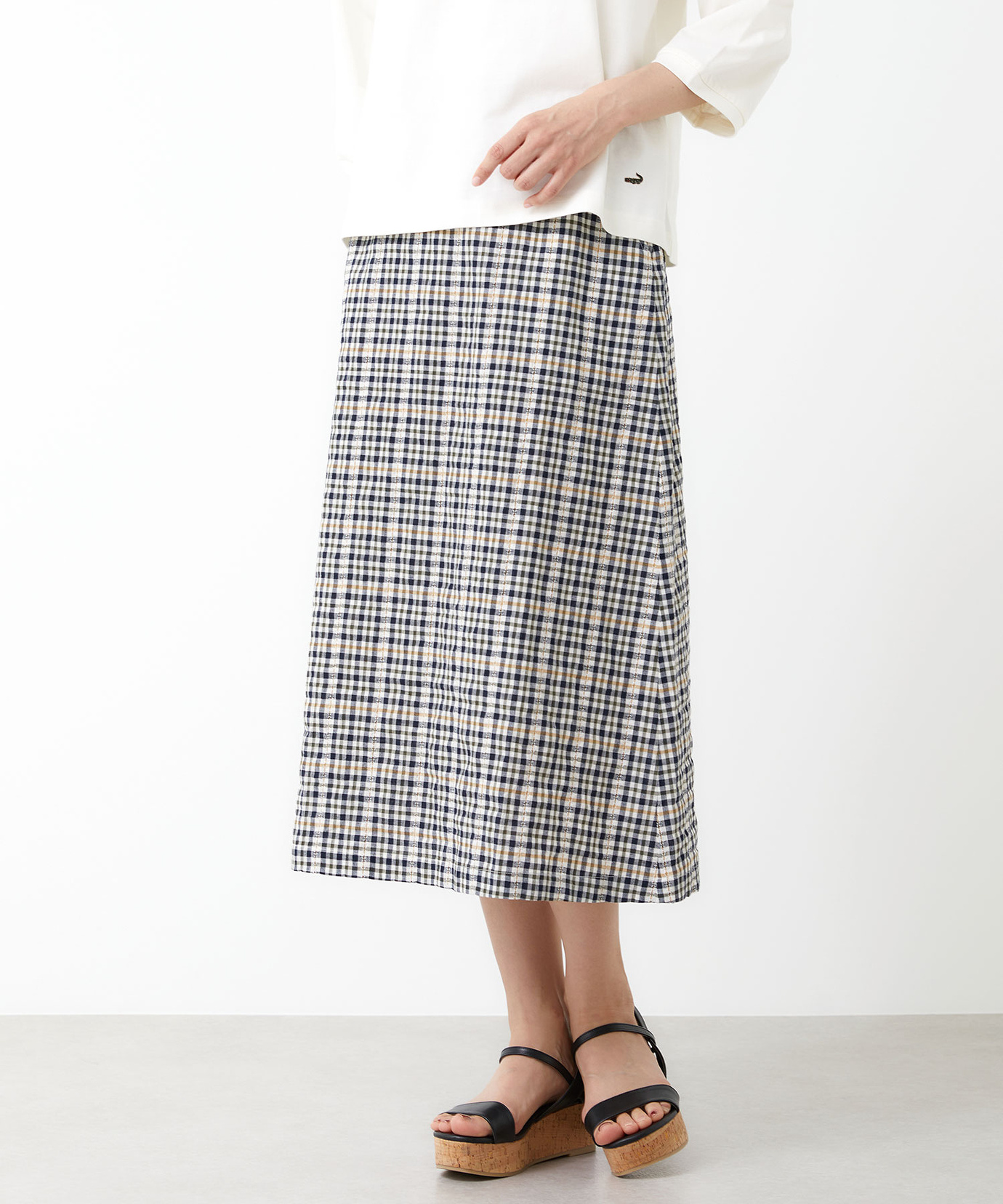 レディース クロコダイルタータン フレアスカート通販 [0306-53600