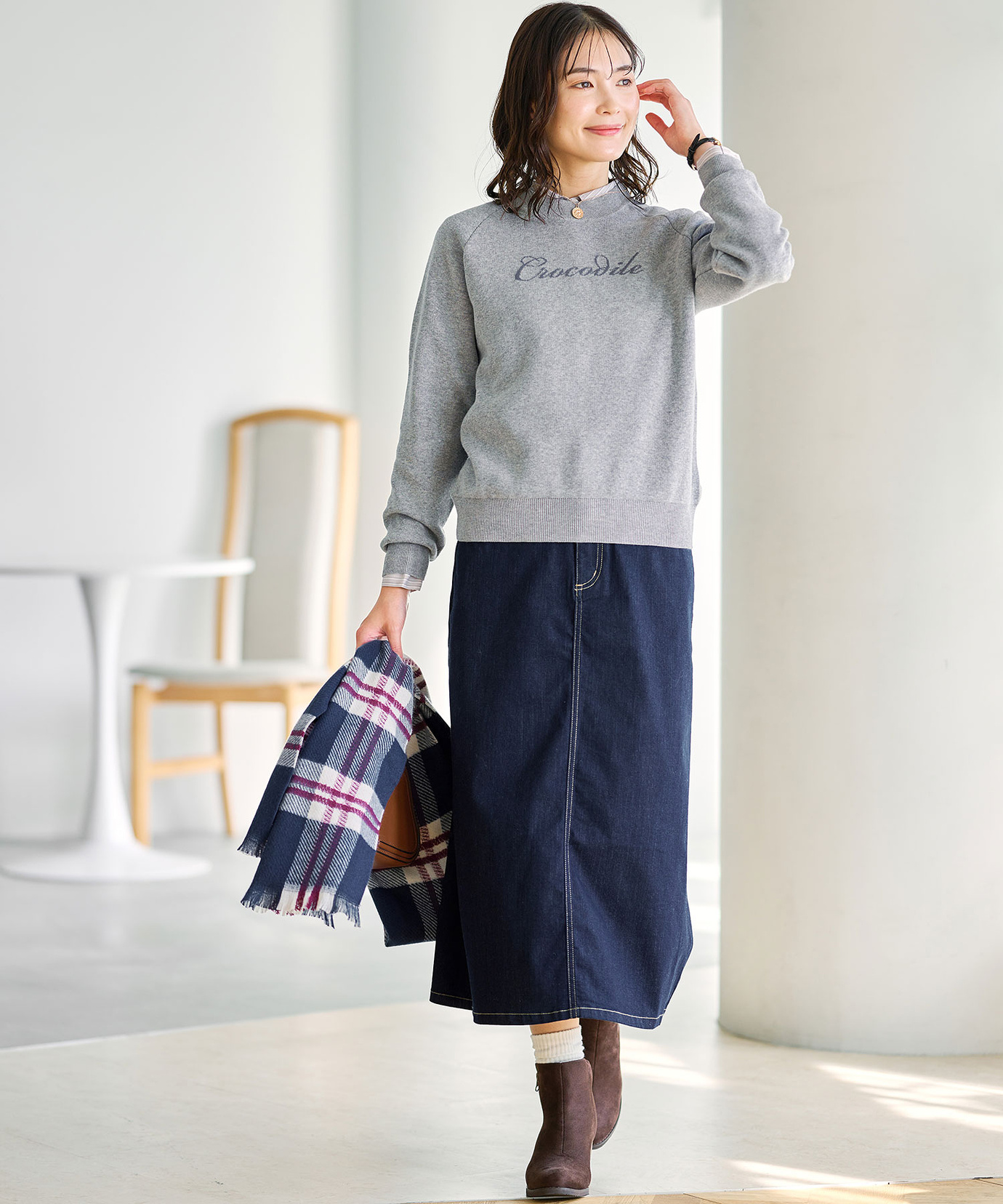 レディース ストレッチ デニム スカート通販 [0306-55600