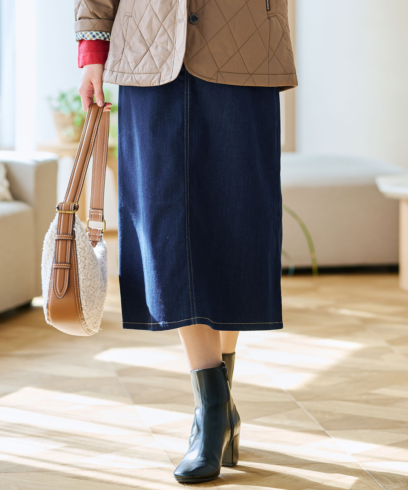 レディース ストレッチ デニム スカート通販 [0306-55600