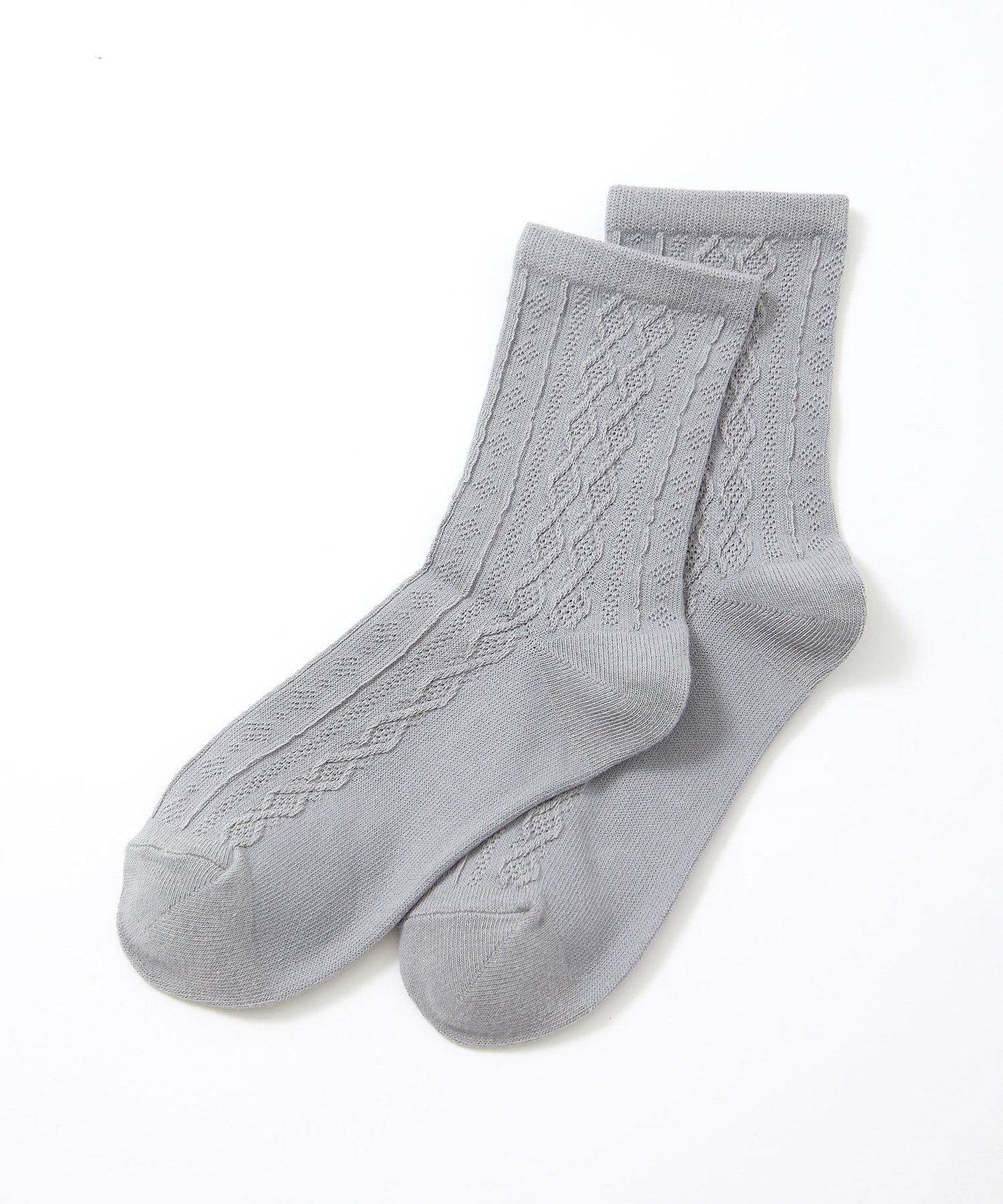 Crocodile グレーソックス 23-25cm新品・未使用 レディース ケーブル柄 ソックス 通販 [0307-55720] - クロコダイル