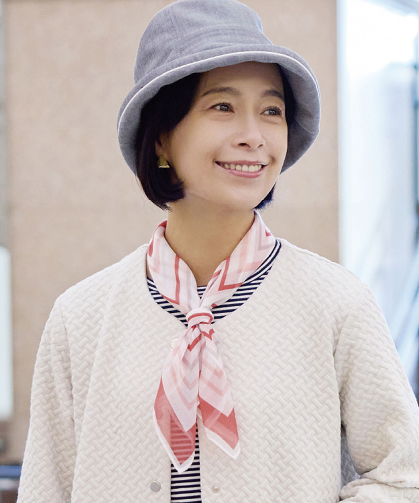 レディース ダンガリー エッジアップハット【UVカット】【手洗いOK