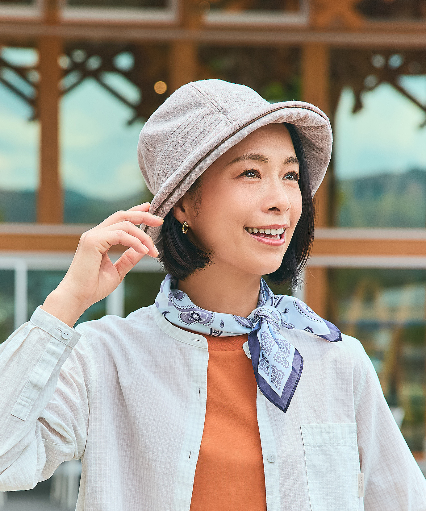 レディース ウールライク 配色 ハット【UV加工】通販 [0310-65000