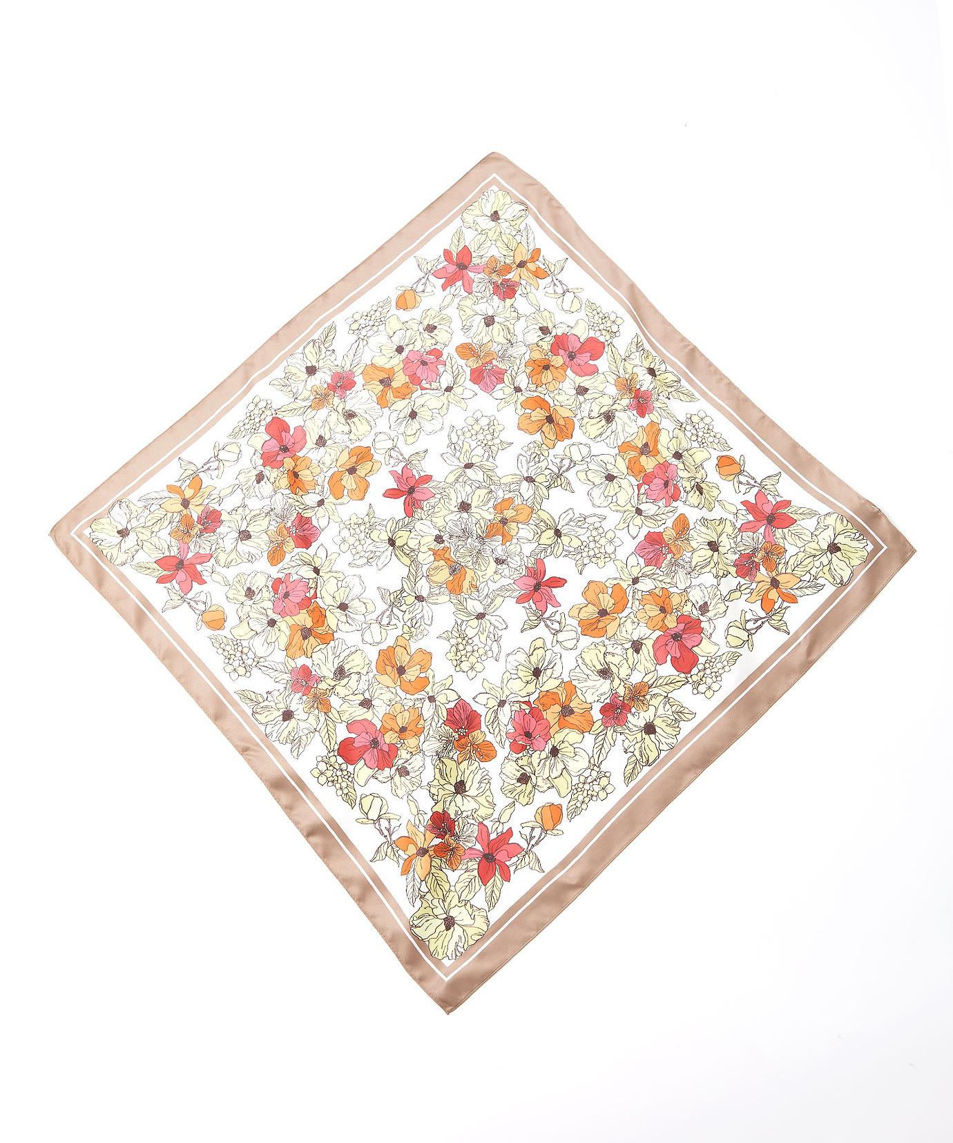 レディース フラワープリント デザイン スカーフ通販 [0319-51900