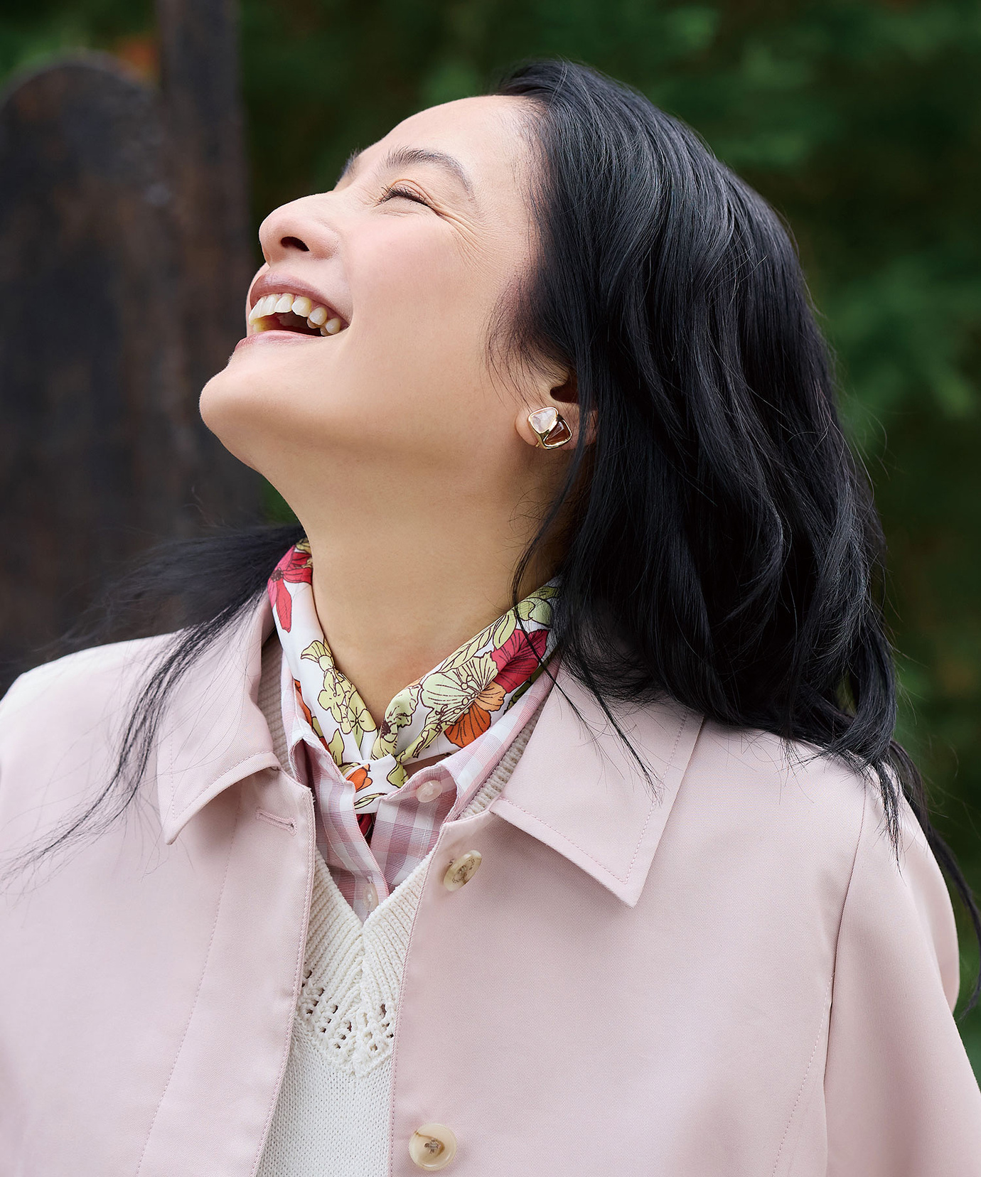 レディース フラワープリント デザイン スカーフ通販 [0319-51900