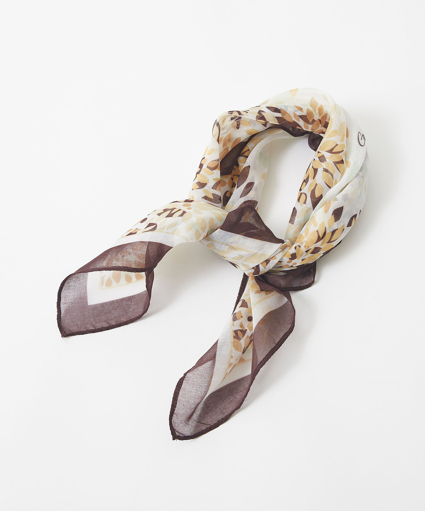 レディース フラワープリント シアー スカーフ通販 [0319-53901