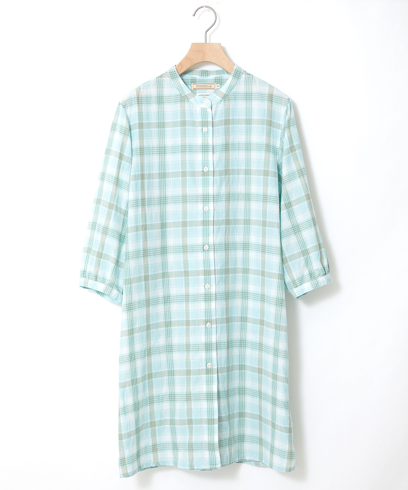 レディース 強撚 チェック チュニック通販 [0321-43704