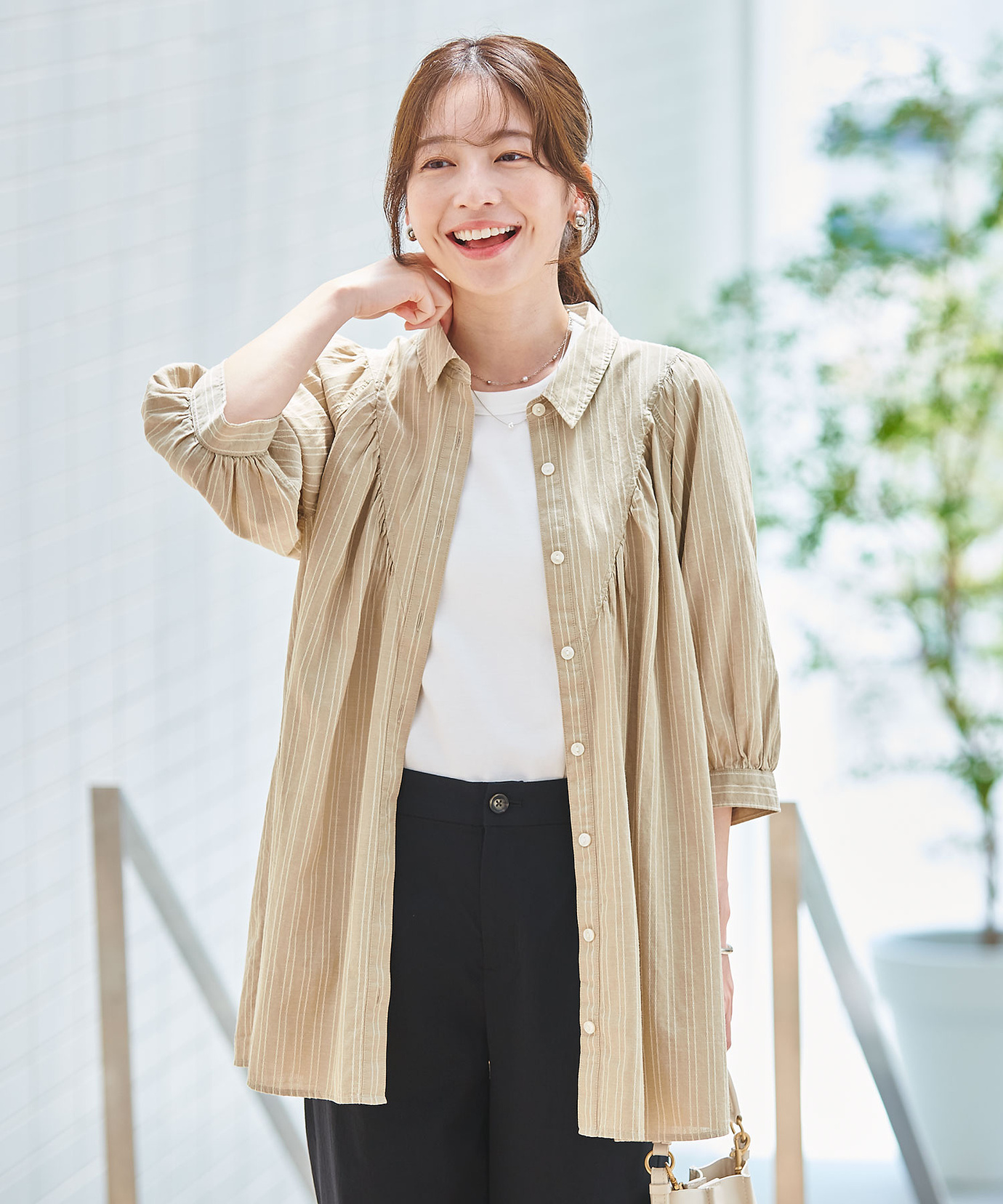 レディース スノーリネン デザイン チュニック【接触冷感】通販 [0321