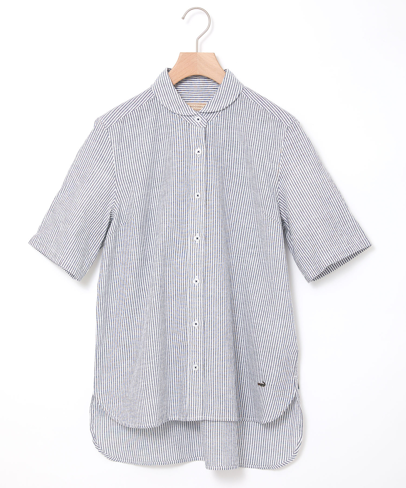 レディース リネンブレンド ストライプ チュニック【一部店舗限定