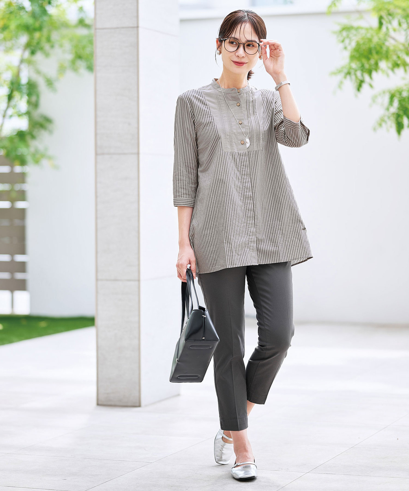 レディース 切り替え 七分袖 チュニック通販 [0321-55701