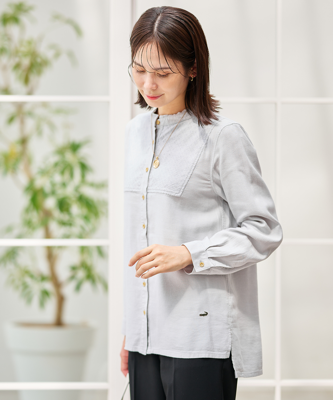 レディース 刺繍 ヨークデザイン チュニック通販 [0321-55706