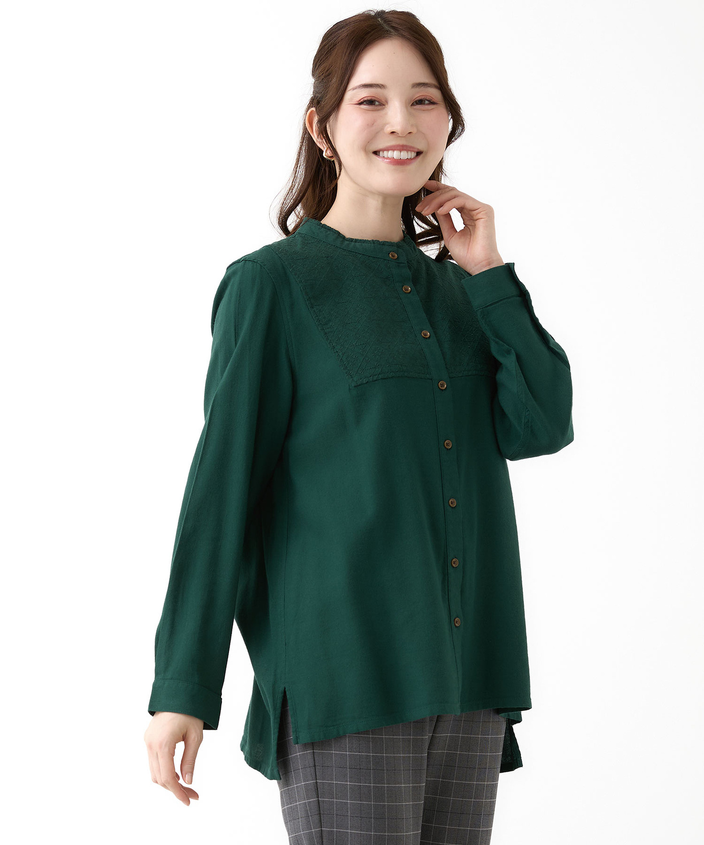 レディース 刺繍 ヨークデザイン チュニック通販 [0321-55706