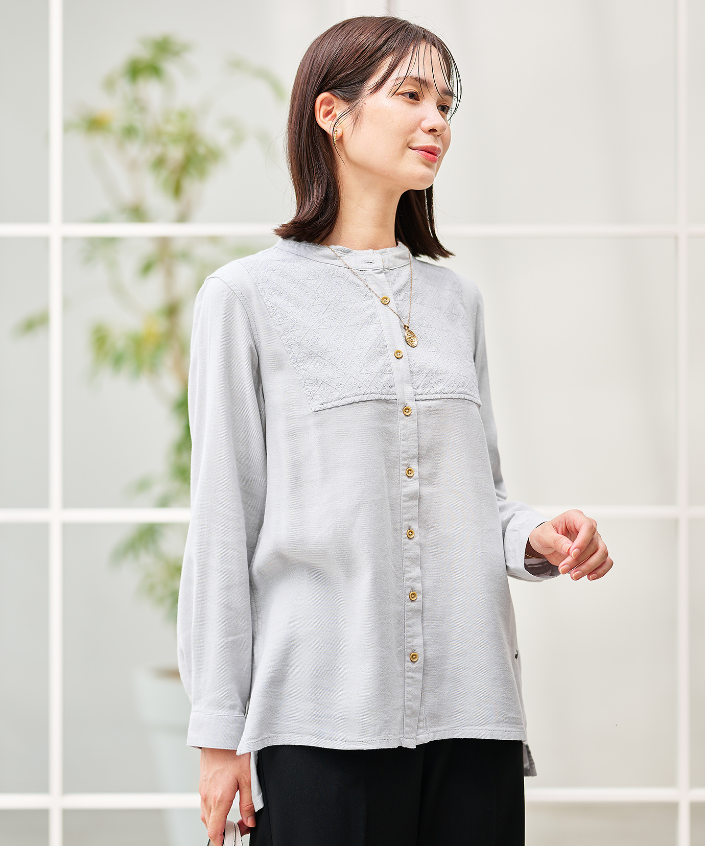 レディース 刺繍 ヨークデザイン チュニック通販 [0321-55706