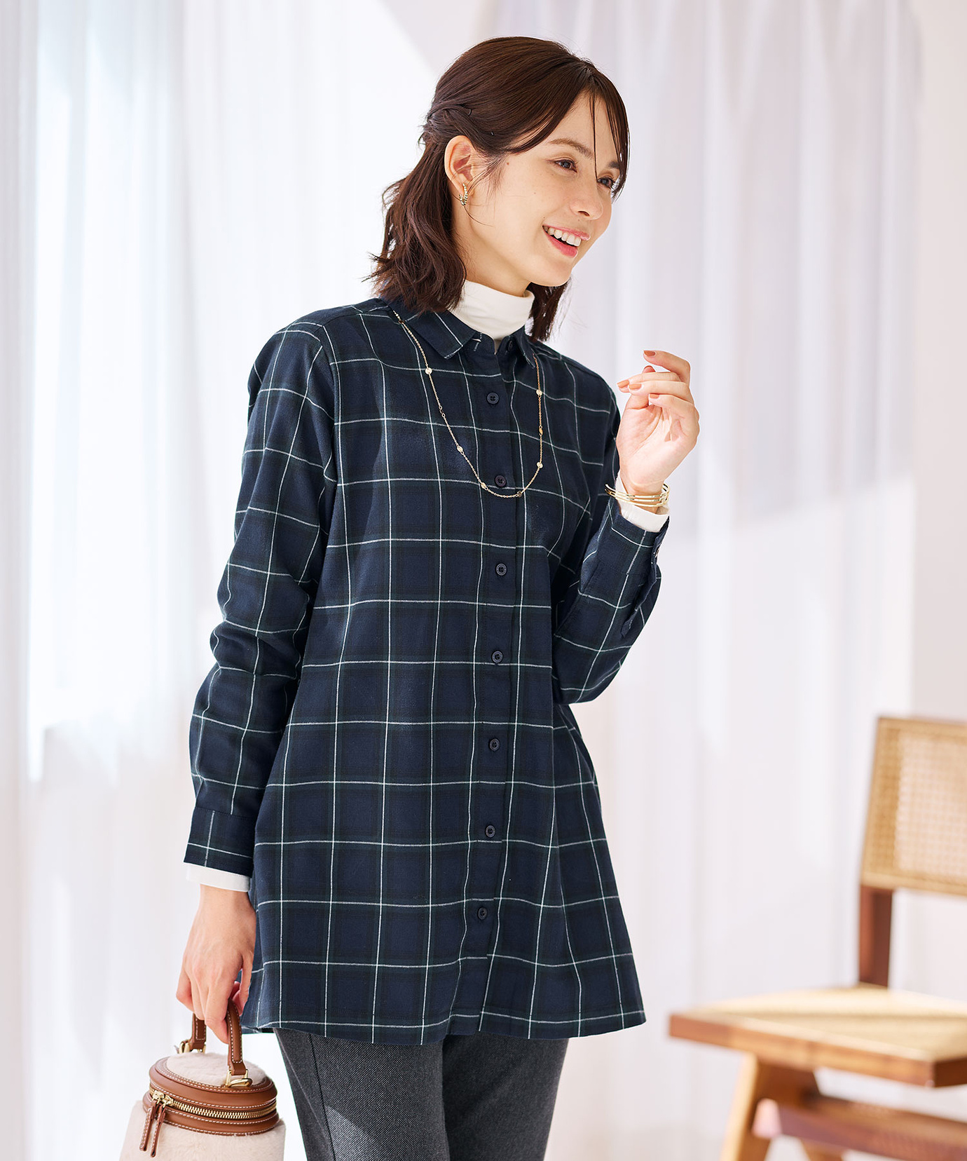 レディース ビエラ チェック柄 チュニック通販 [0321-56700