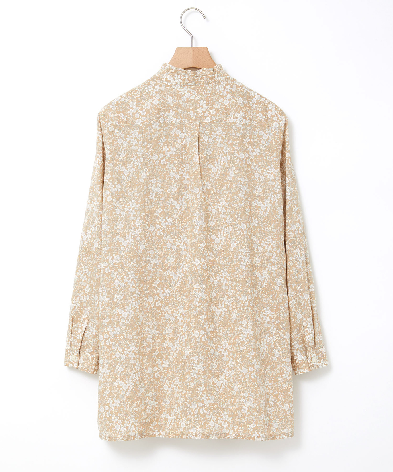 レディース フリルカラー 小花柄 チュニック【オンラインショップ限定