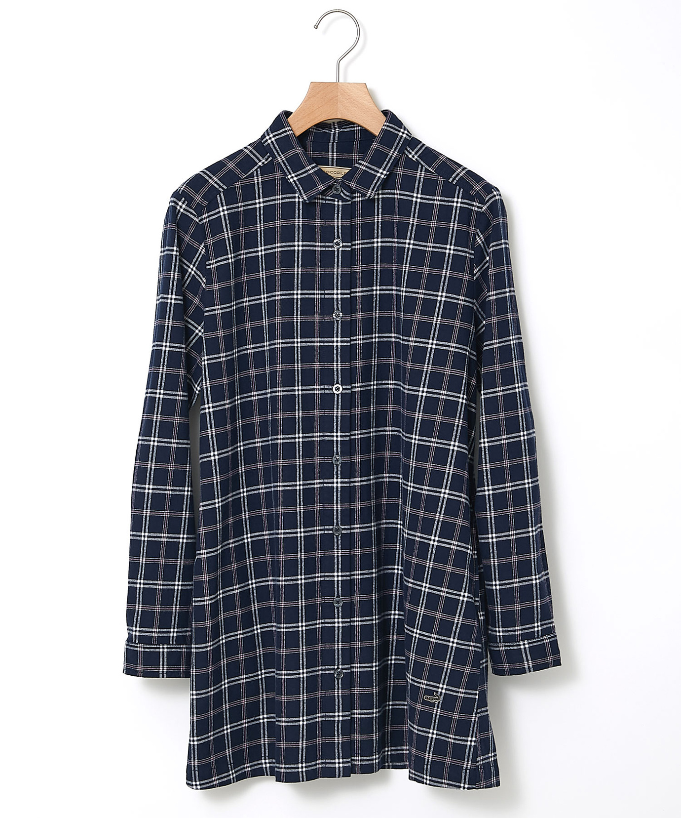 レディース 微起毛 チェック柄 チュニック【オンラインショップ限定