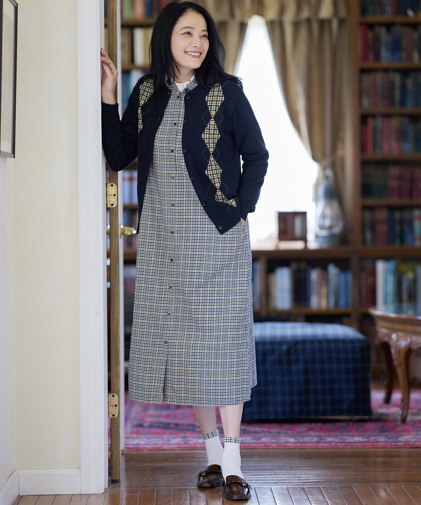 レディース クロコダイルタータン 長袖 ワンピース通販 [0321-57702