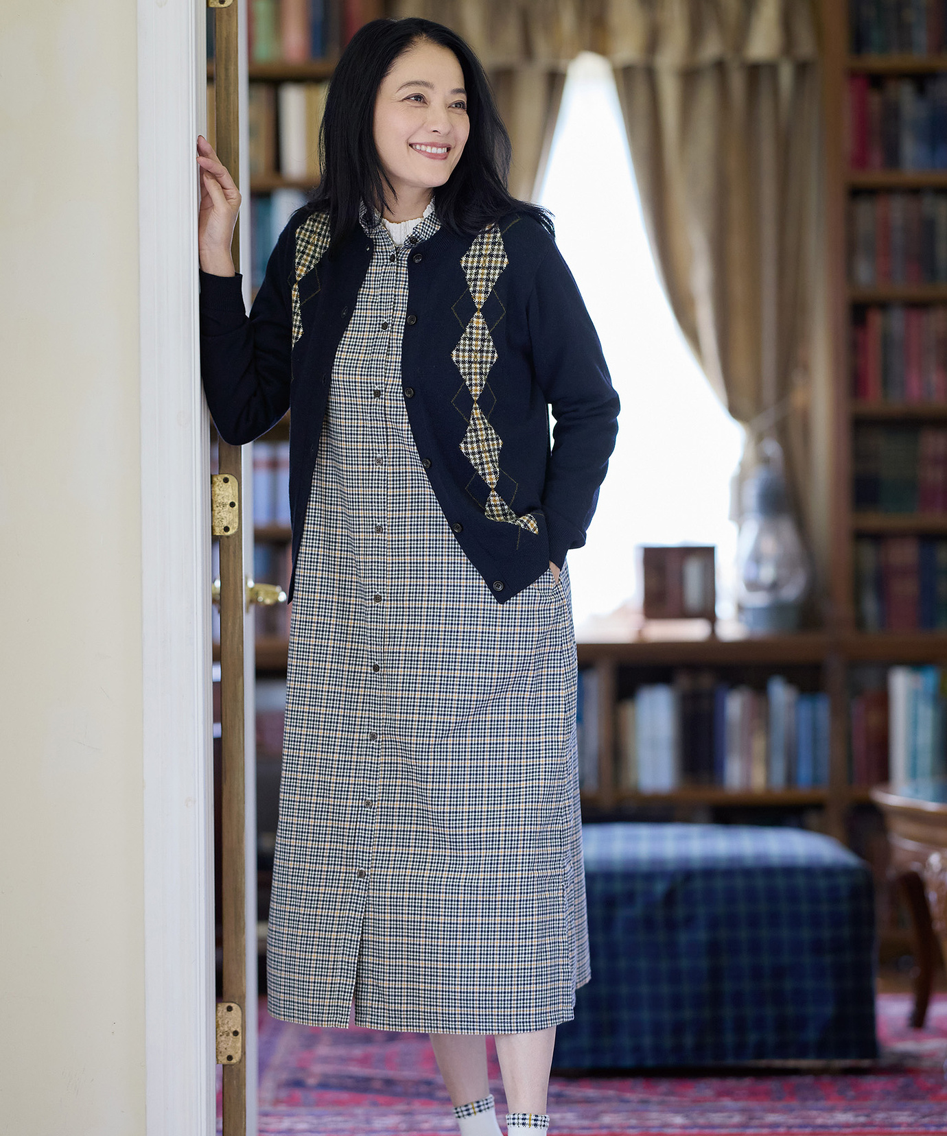 レディース クロコダイルタータン 長袖 ワンピース通販 [0321-57702