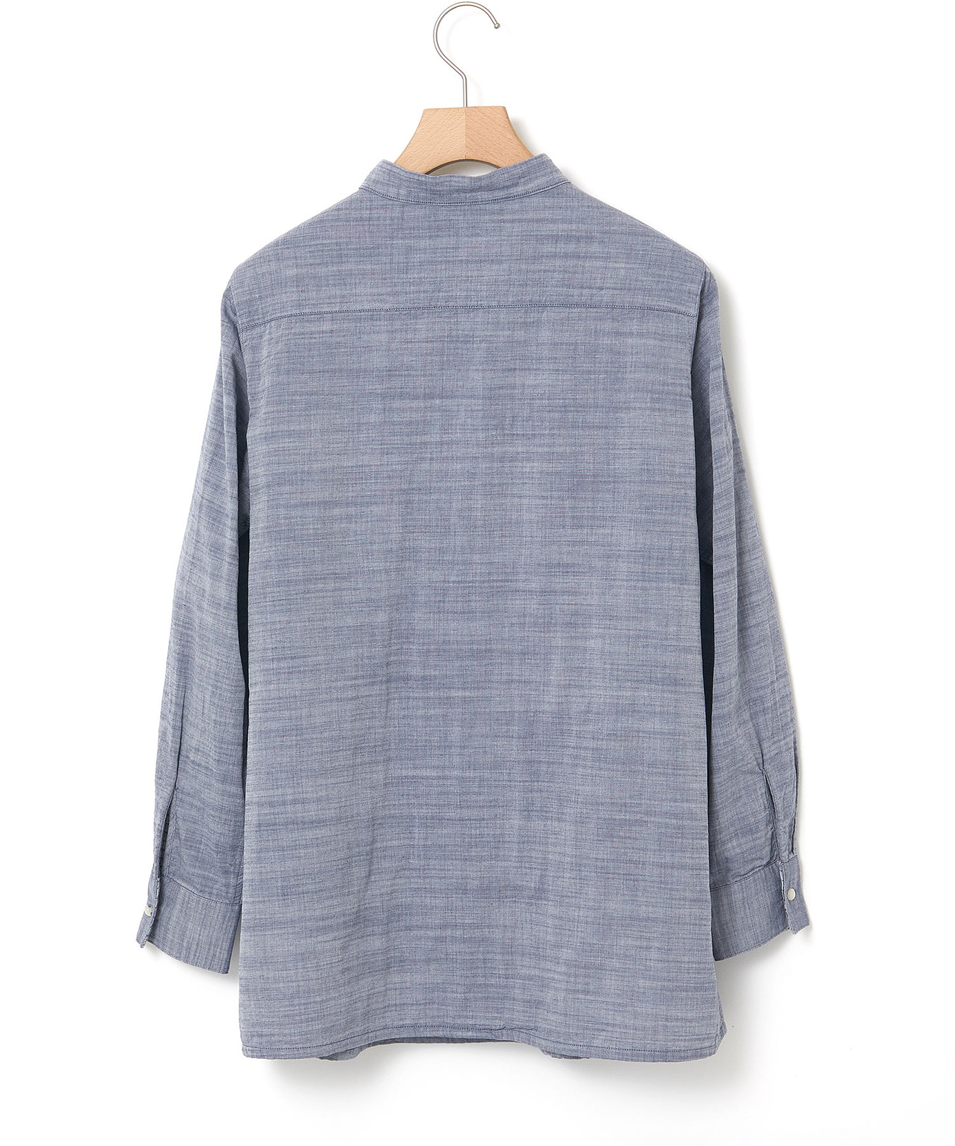 レディース ダブルガーゼ バンドカラー チュニック通販 [0321-61701