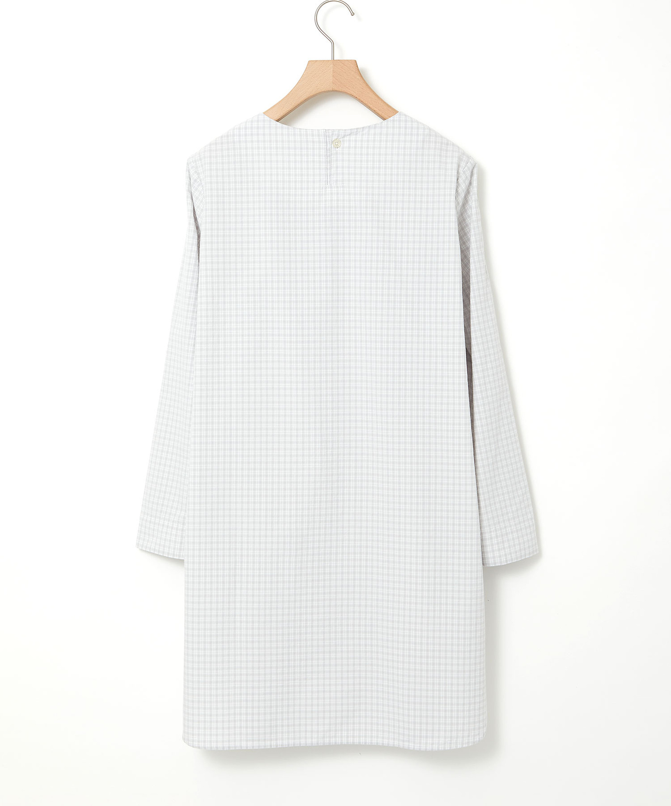 美品 sisam コットン100% チェックチュニック 民芸ヴィンテージ期間限定 レディース タックデザイン チェック チュニック【オンラインショップ