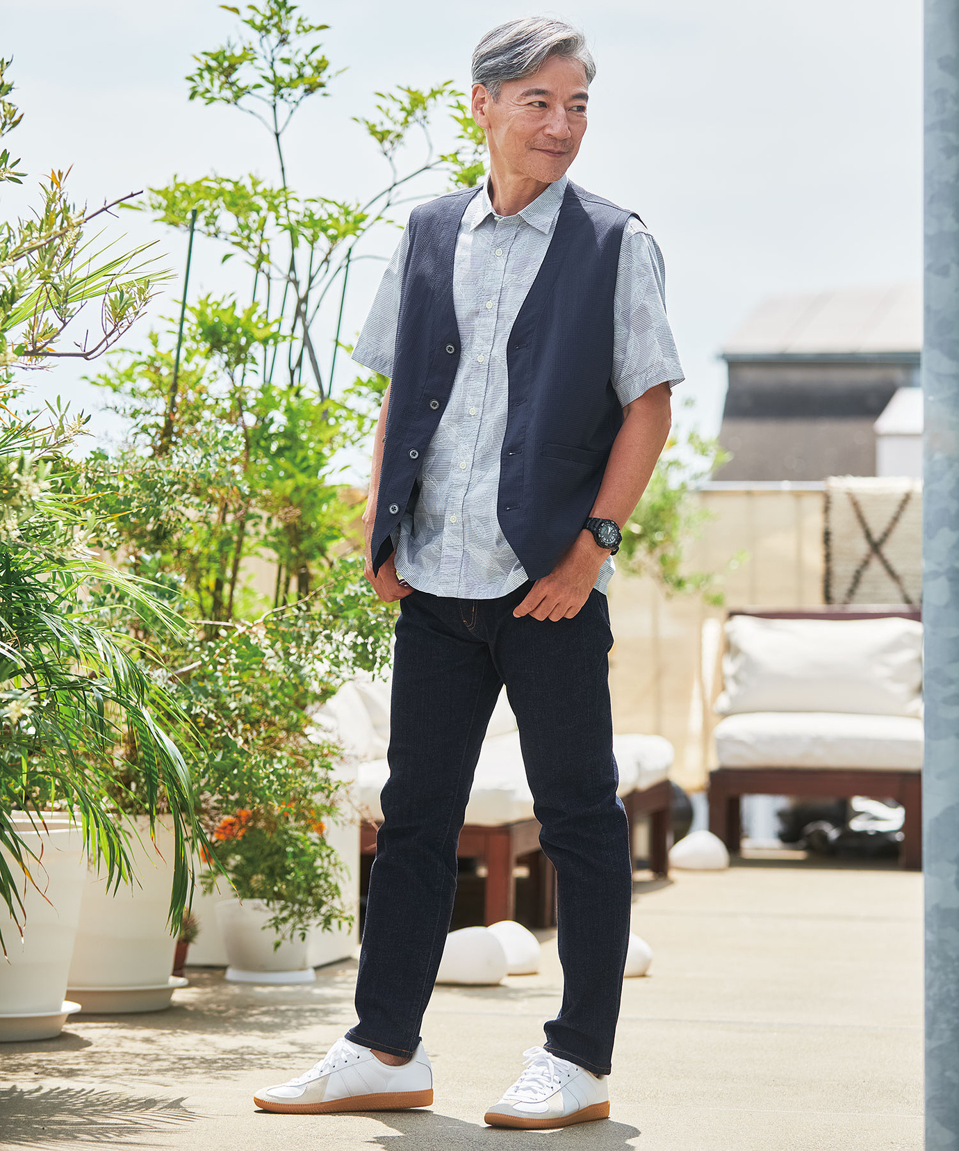 メンズ リーフ柄 プリント シャツ【吸汗速乾】通販 [1001-53126