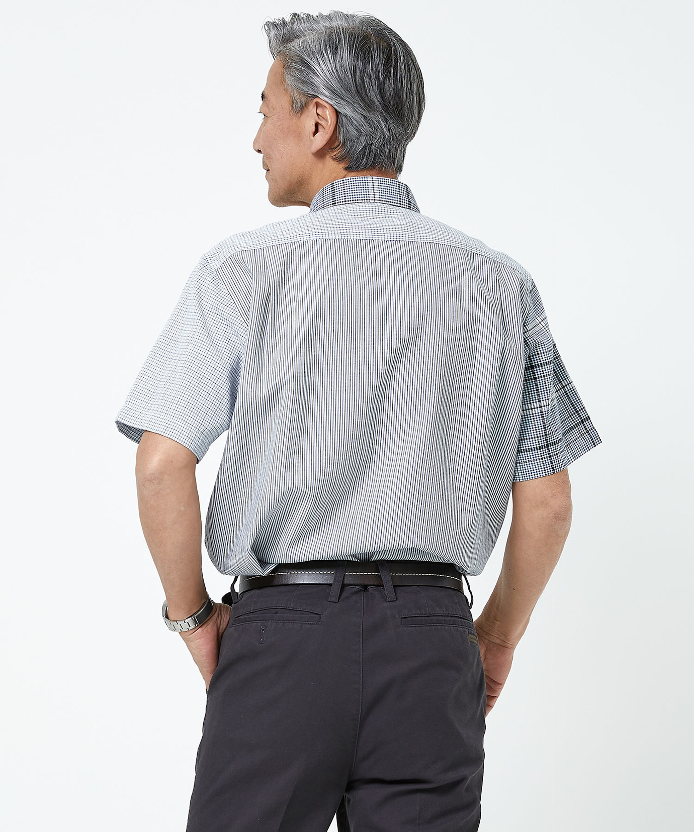 メンズ パナマ織 クレイジーパターン シャツ【吸汗速乾】通販 [1001