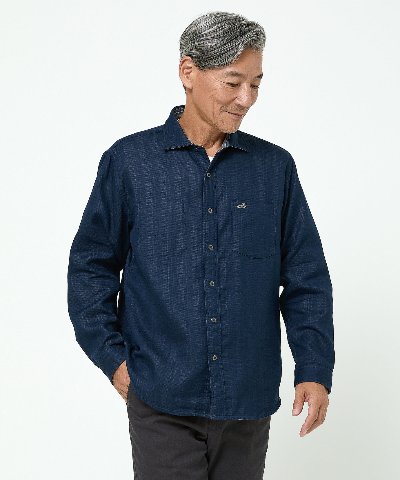 た*と様 リバプール XL 黒 ストライプ シャツ メンズ リバーシブル ストライプ柄 シャツ通販 [1001-55102