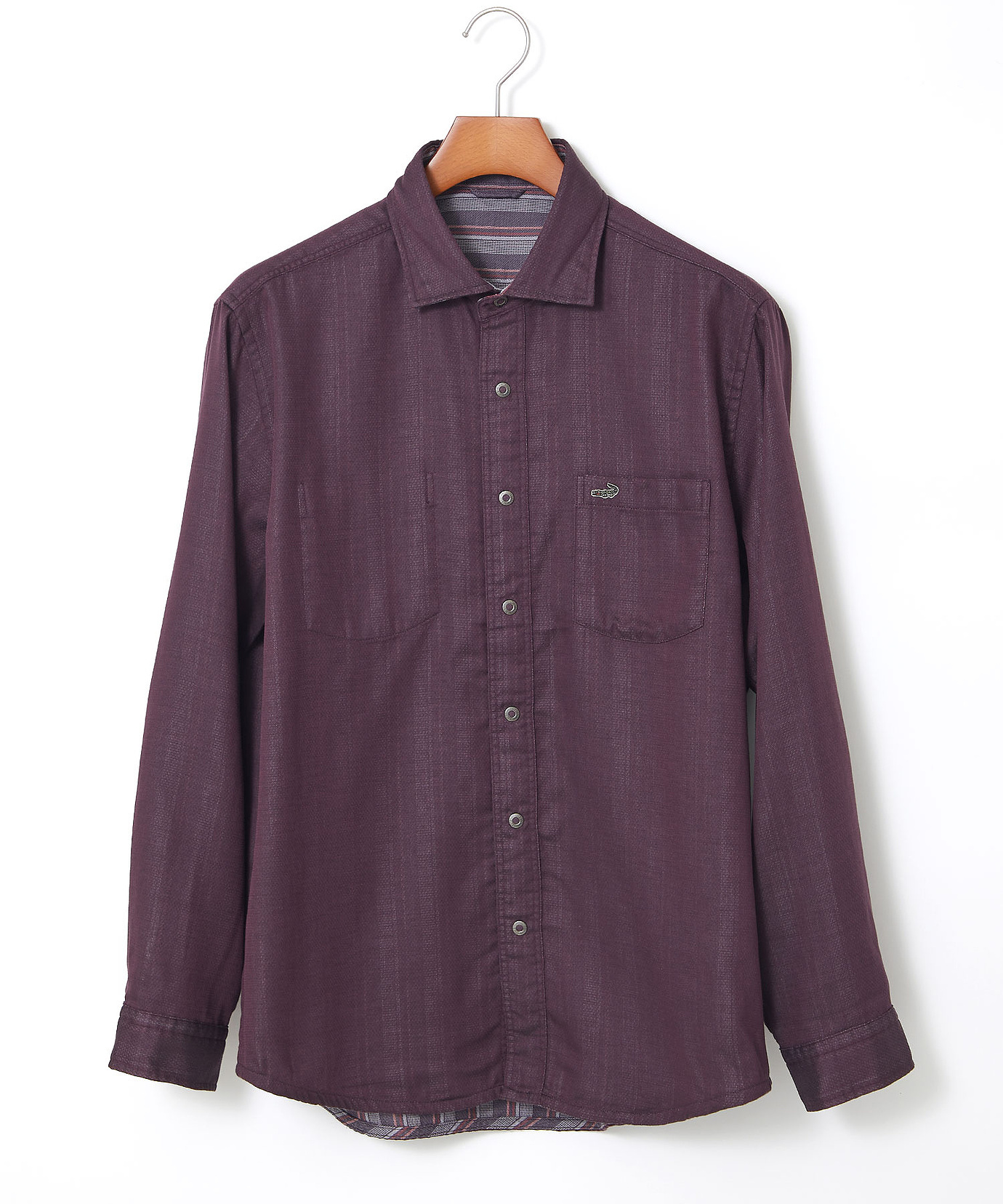 メンズ リバーシブル ストライプ柄 シャツ通販 [1001-55102