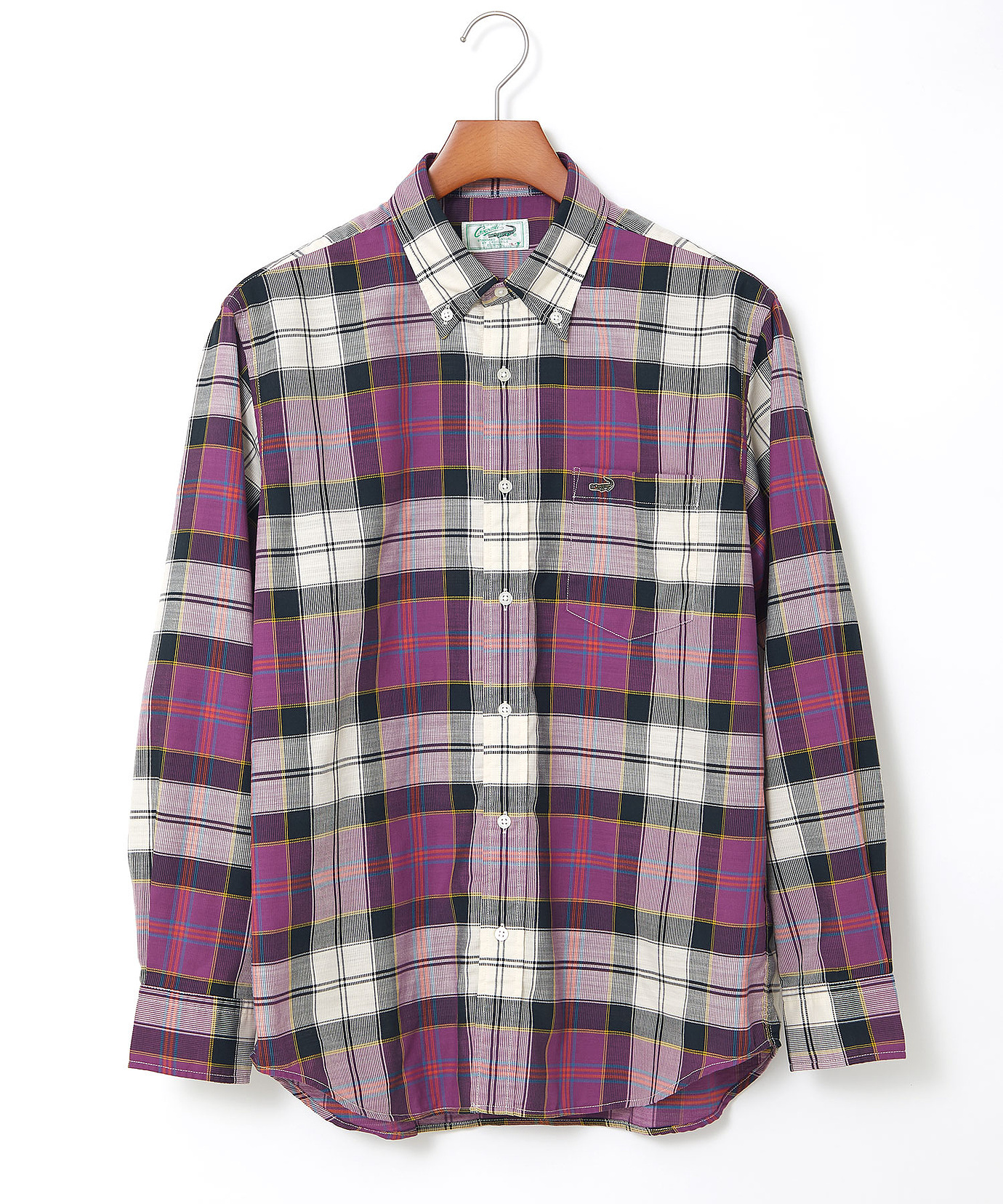 メンズ ピケ素材 チェック柄 シャツ通販 [1001-55103] - クロコダイル