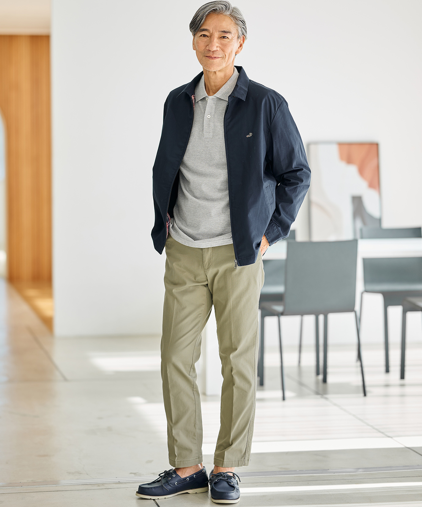 メンズ 【ベストセラー】ワンポイント長袖ポロシャツ【日本製】通販