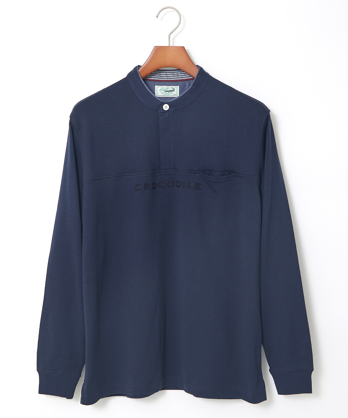 メンズ スタンドカラー ロゴデザイン カットソー通販 [1002-45208