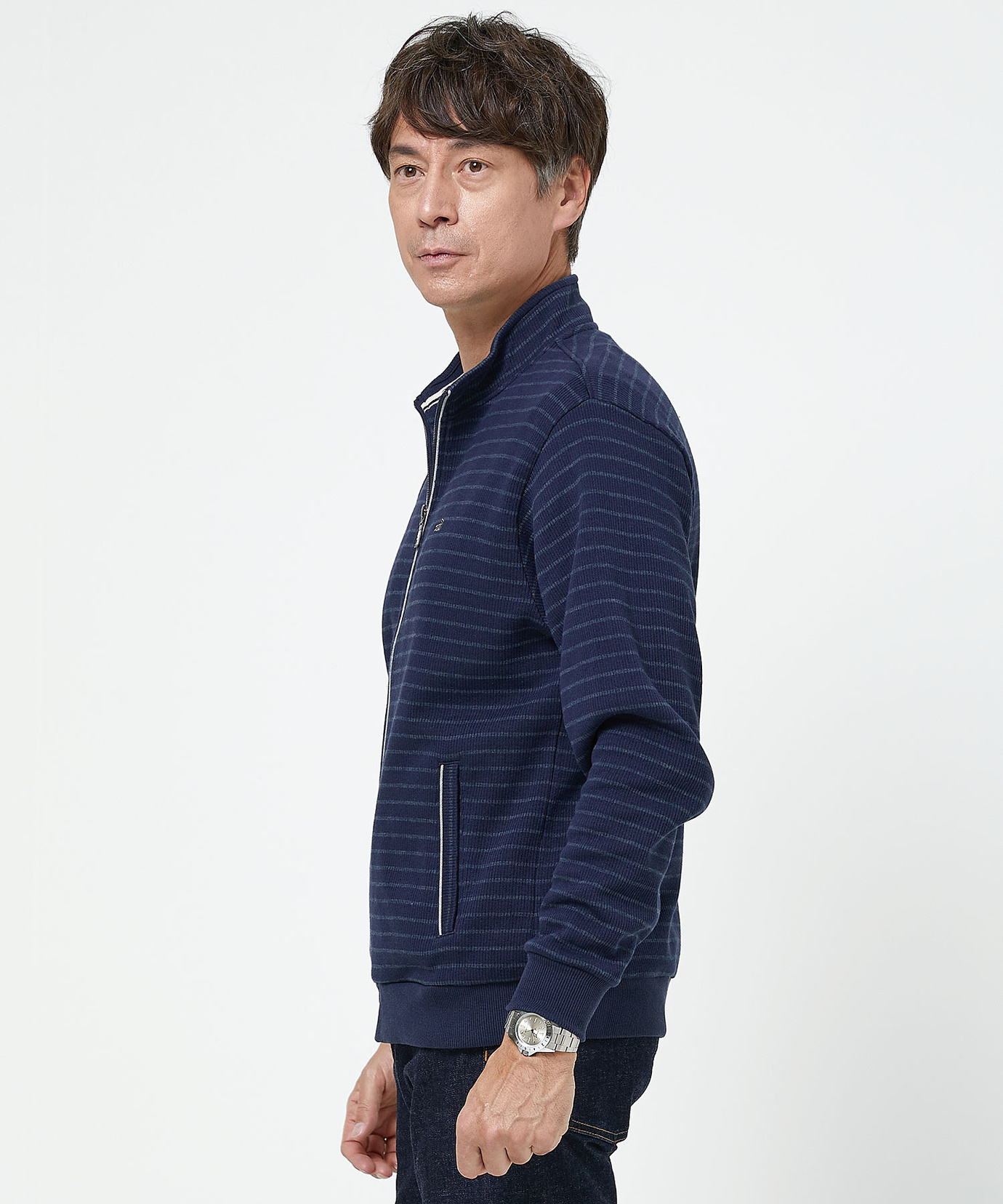 メンズ ワッフル フルジップ ブルゾン通販 [1002-51200