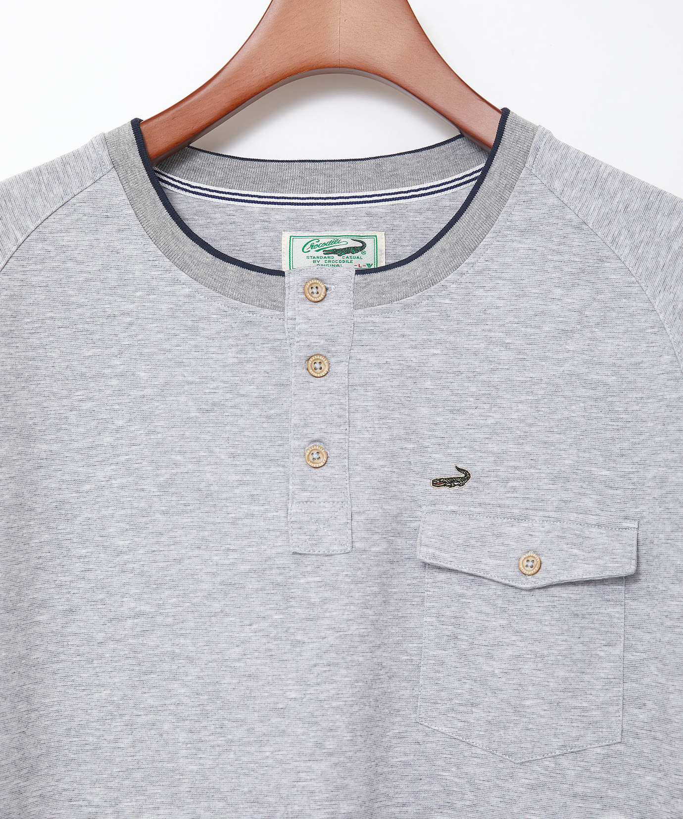 メンズ ポンチ ヘンリーネック Tシャツ通販 [1002-53211