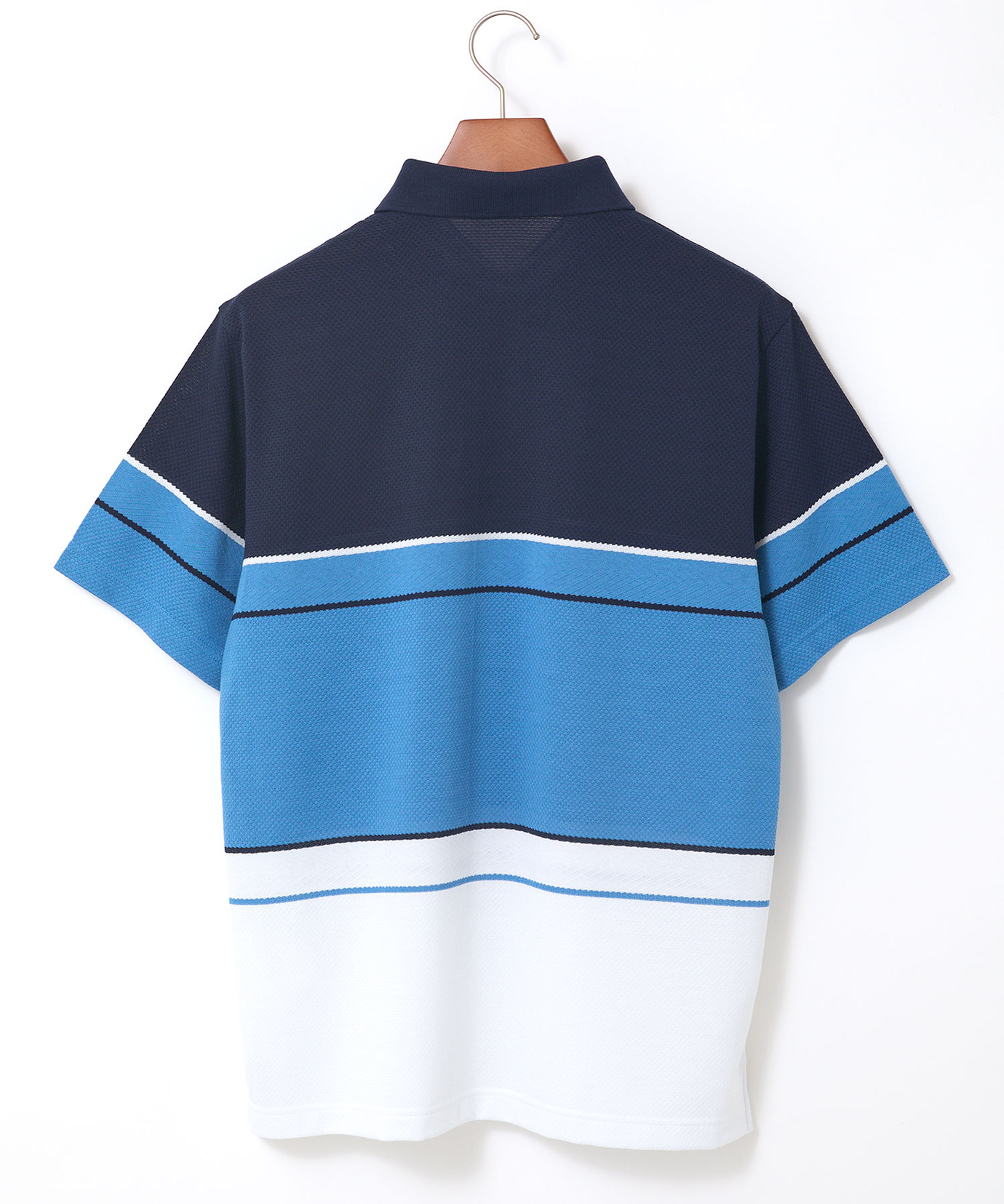 ポロシャツ 3色セット (青・白・黒) メンズ 地柄 カラーブロック ポロシャツ【吸汗速乾】通販 [1002-53238