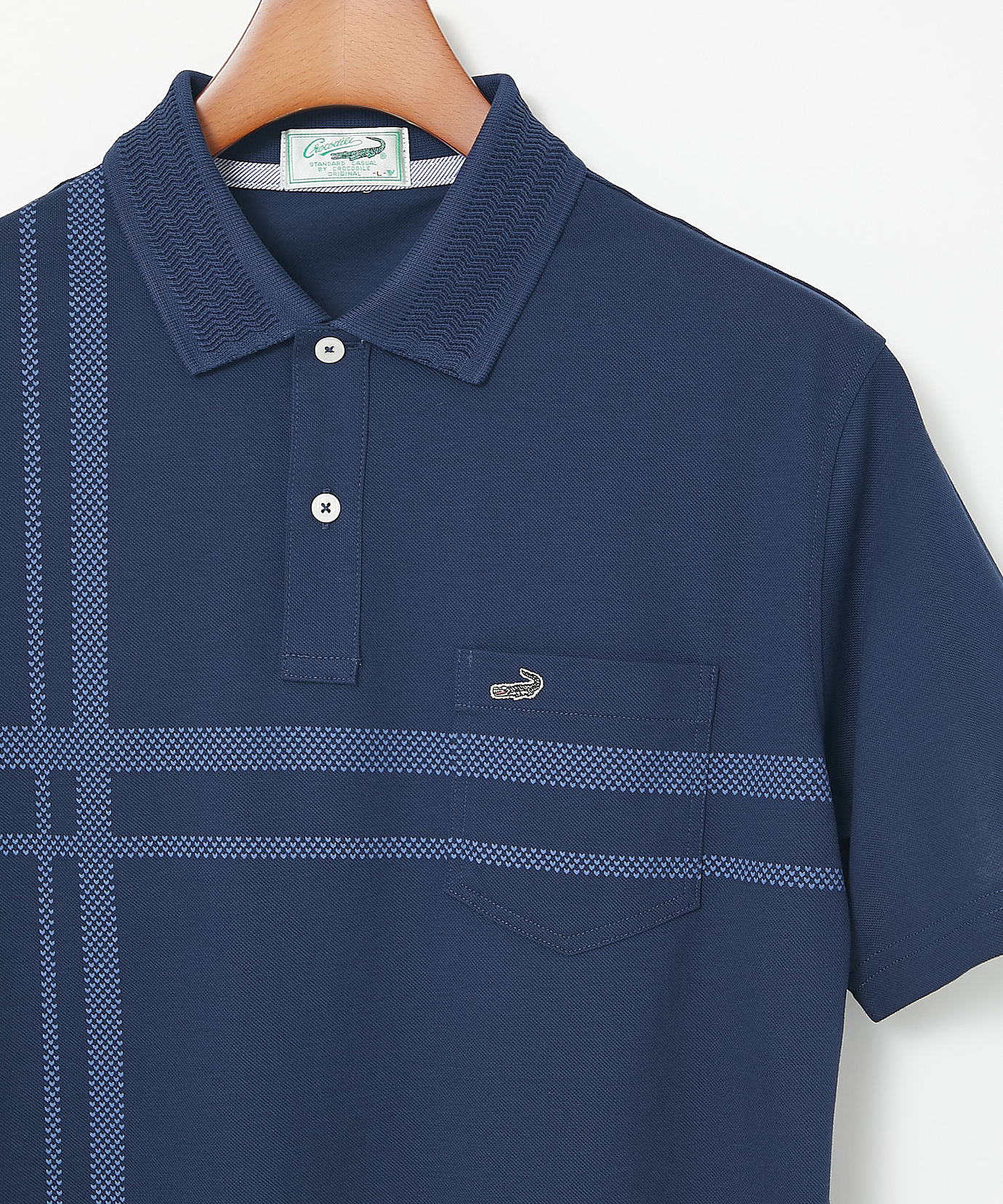 メンズ シャドーチェック柄 ポロシャツ通販 [1002-54217