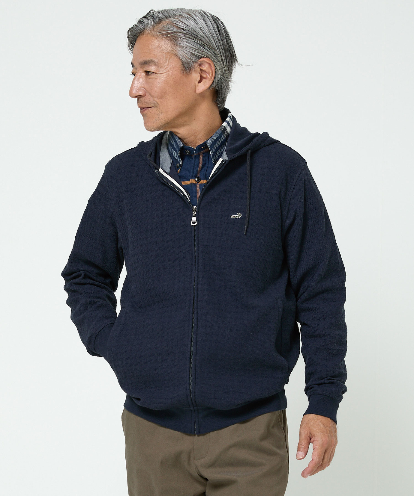 メンズ パイル地 コットン パーカー通販 [1002-55217] - クロコダイル