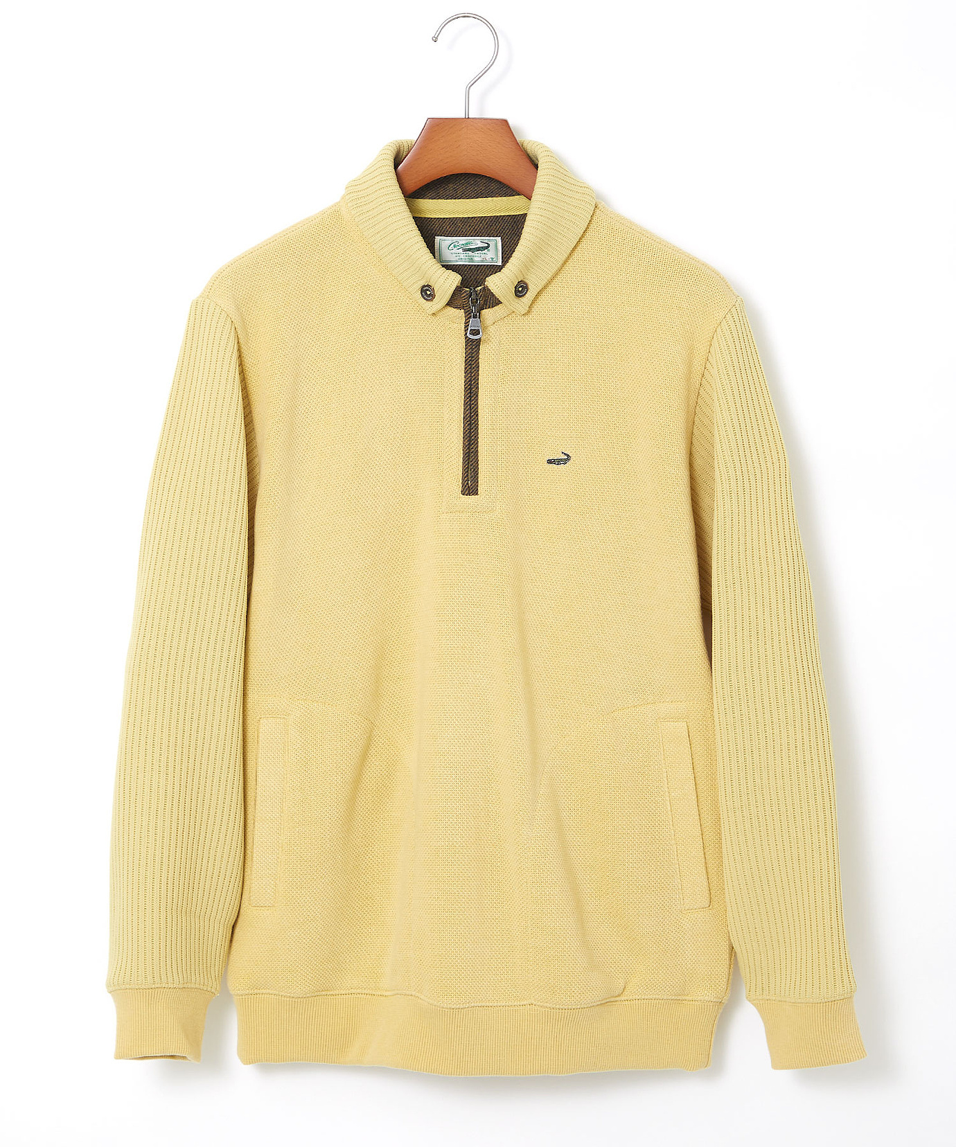 メンズ 鹿の子 リブ 切り替え トレーナー【日本製生地】通販 [1002