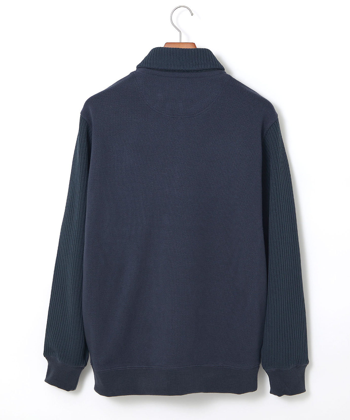 メンズ 鹿の子 リブ 切り替え トレーナー【日本製生地】通販 [1002